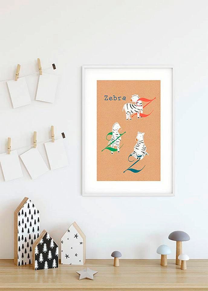 Komar Bild »ABC Animal Z«, Buchstaben, (1 St.), Wandbild zur Dekoration - ohne Rahmen