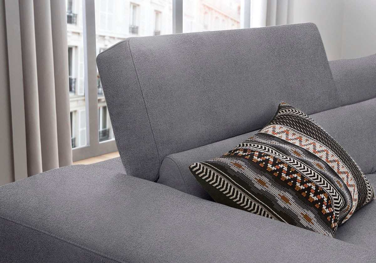 W.SCHILLIG Ecksofa »piedroo, Designsofa mit tollem Sitzkomfort, bequem und elegant, L-Form«, Kopfteilverstellung, wahlweise mit Sitztiefenverstellung, Breite 343cm