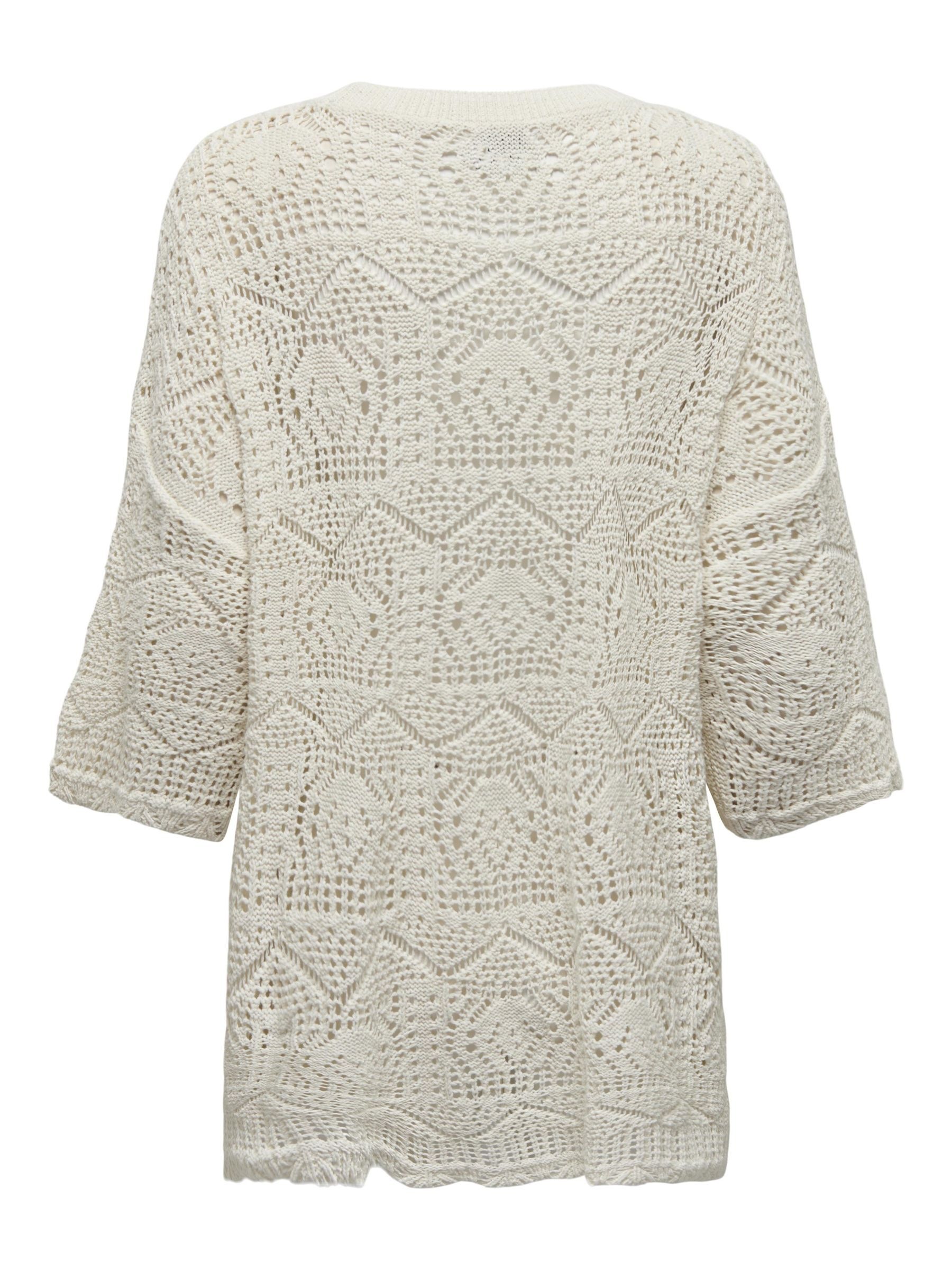 ONLY Rundhalspullover »ONLBEACHIE LIFE SS LOOSE O-NECK NOOS KNT«