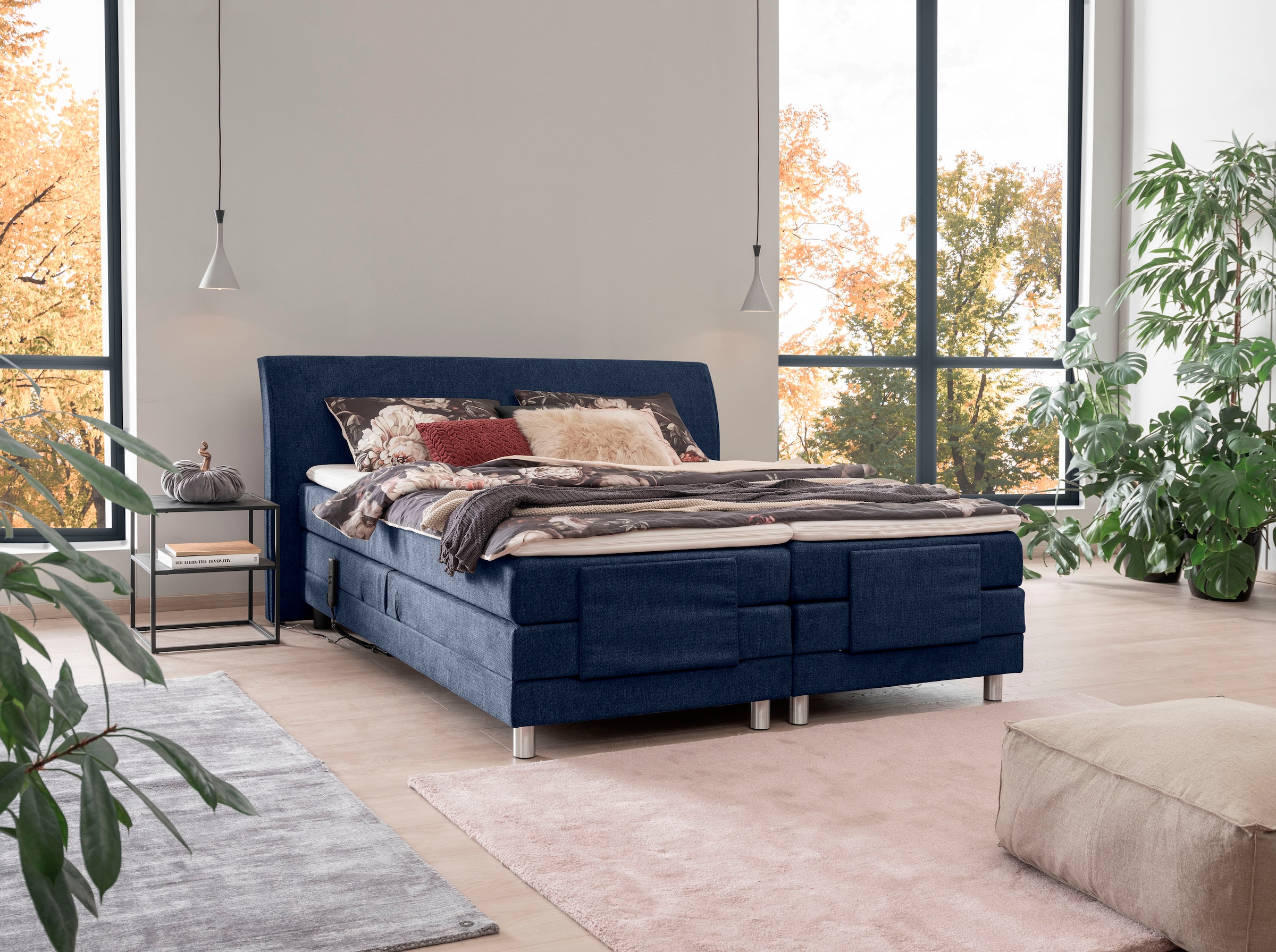 ADA trendline Boxspringbett »Edina«, mit motorischer Verstellung, inklusive Matratzen und Topper