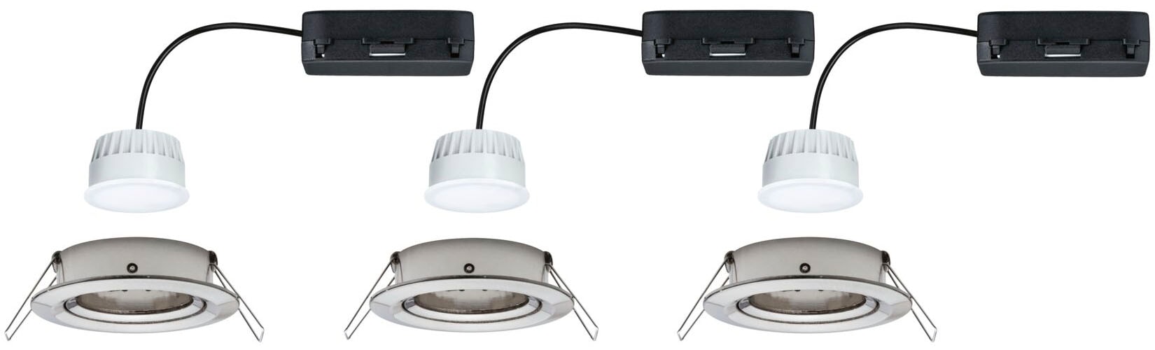 Paulmann LED Einbauleuchte »LED Einbauleuchte Nova Coin rund 84mm 50°«, 3 flammig, Leuchtmittel LED-Modul | LED fest integriert, Memoryfunktion, Farbwechsler, Farbsteuerung, Dimmer, Smart Home