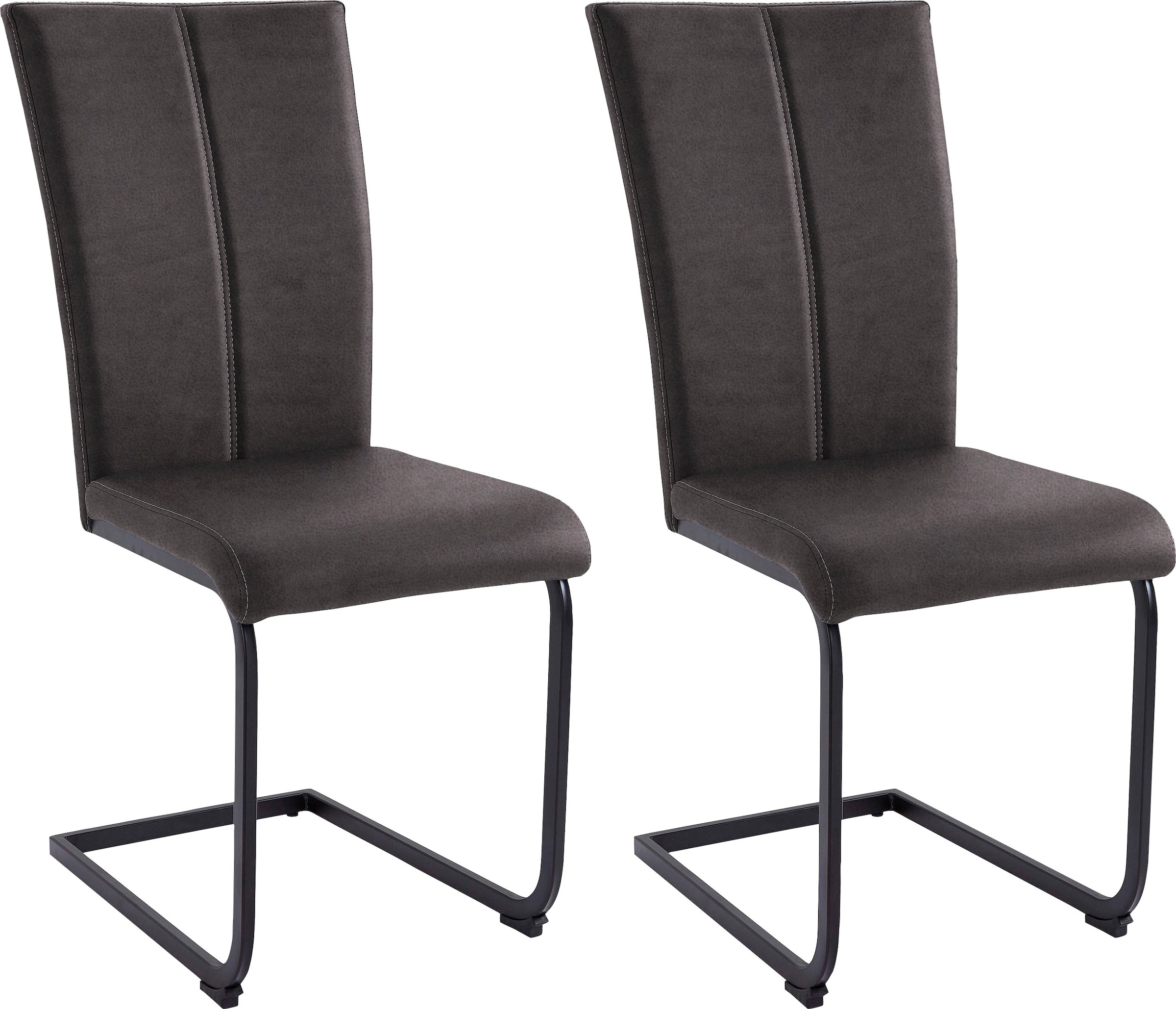 Home affaire Freischwinger "Nils" (Set) 2 Stk. Microfaser VINTAGE Stuhl bel günstig online kaufen