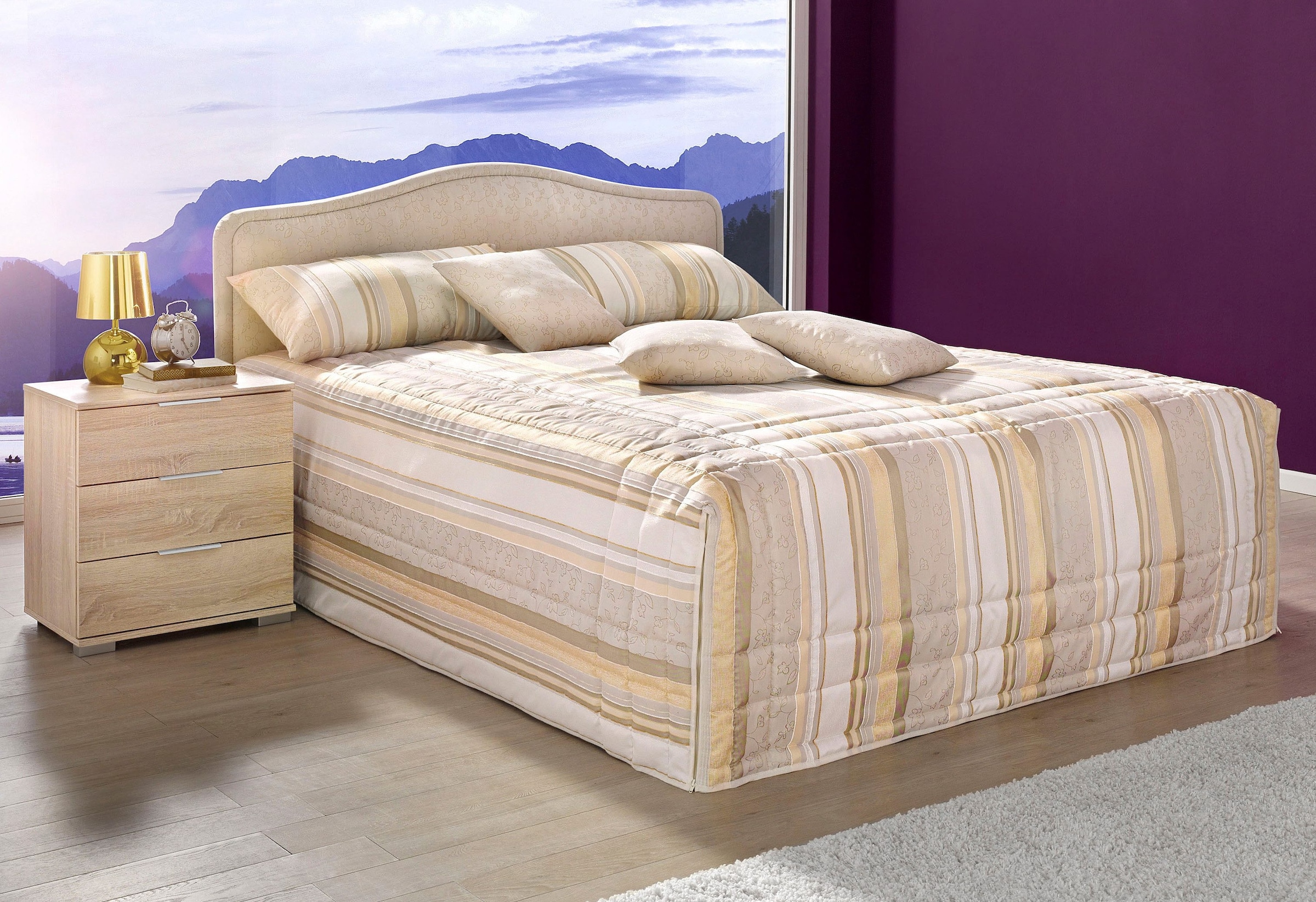 Preisvergleich für Westfalia Schlafkomfort mit Ausführung Beige bei BxHxT 140x42x200 cm, der Polsterbett, Tagesdecke in und inkl. Farbe Bettkasten Ladendirekt Matratze, 