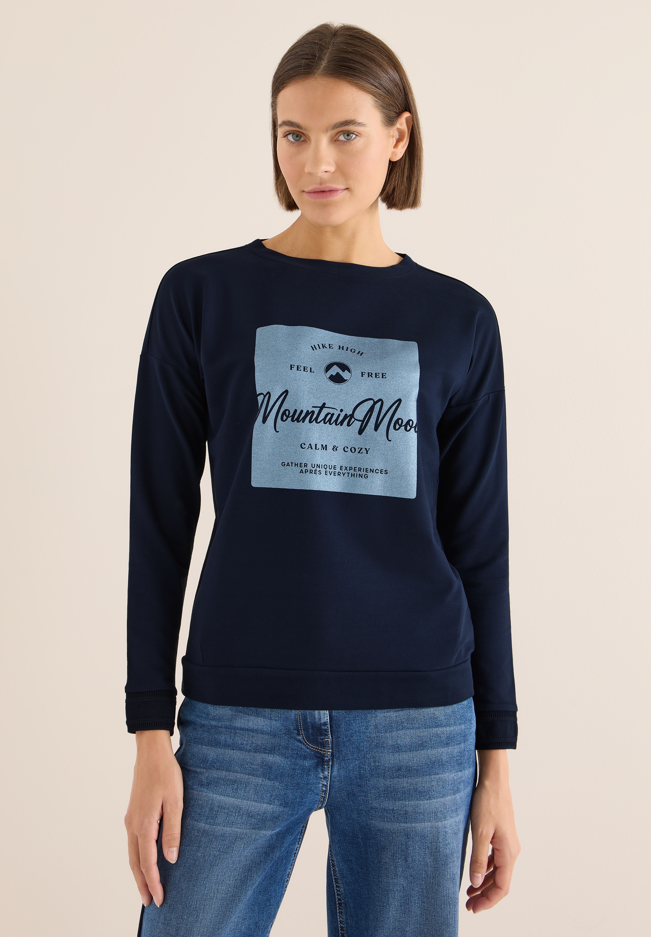 Cecil Langarmshirt Rundhalsausschnitt günstig online kaufen