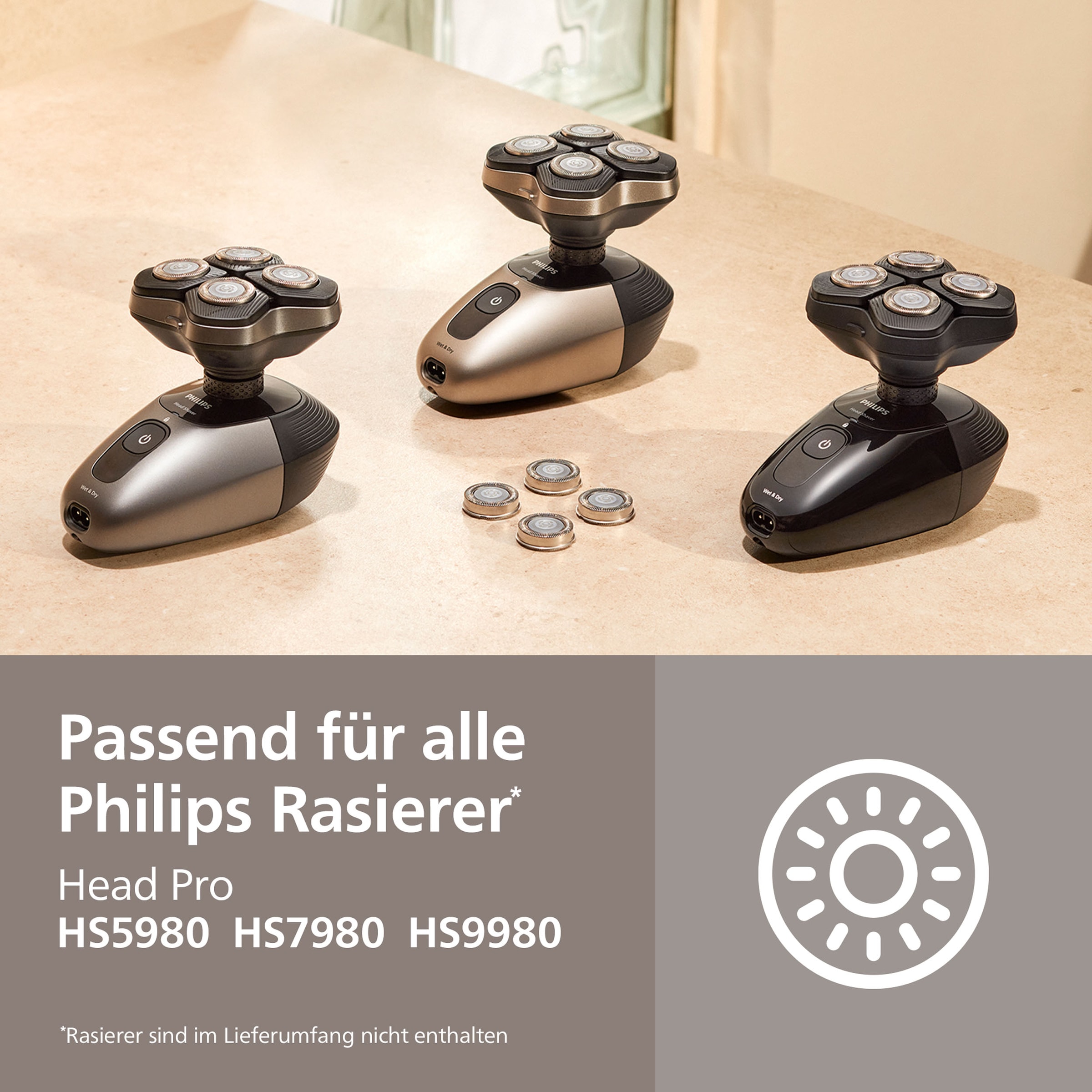 Philips Ersatzscherköpfe »HS740/15« mit 36 ComfortCut Klingen, nass und trocken verwendbar