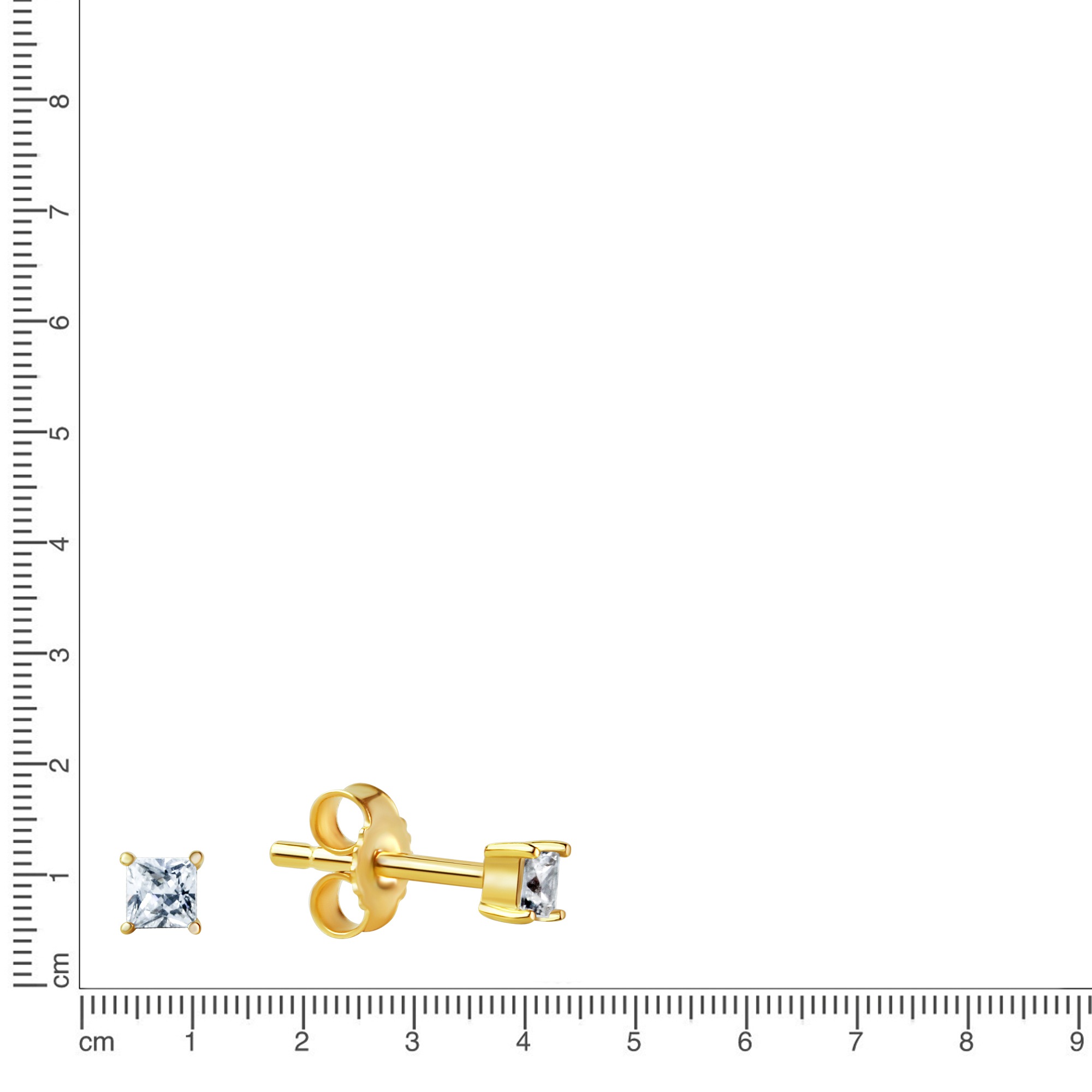 Vivance Paar Ohrstecker »333/- Gelbgold glanz Zirkonia«