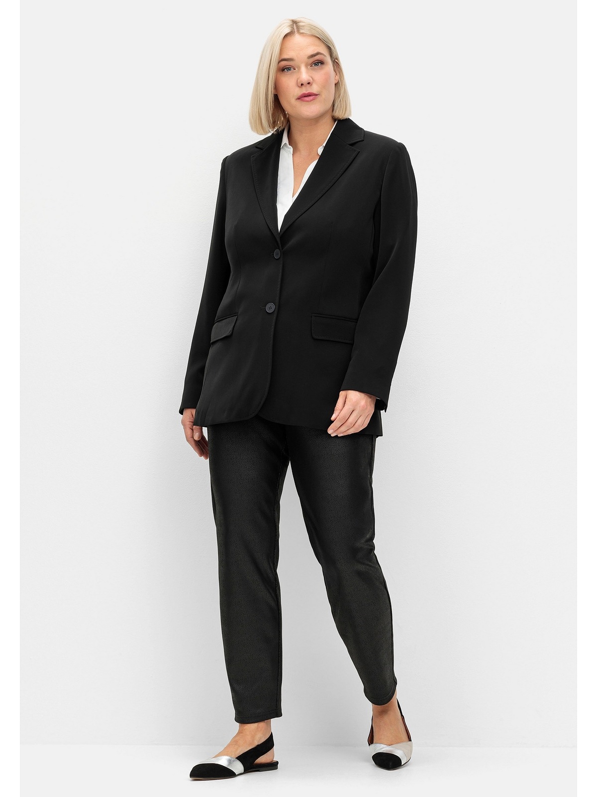 Sheego Longblazer »Große Größen«, in taillierter Form, mit Schlitz hinten