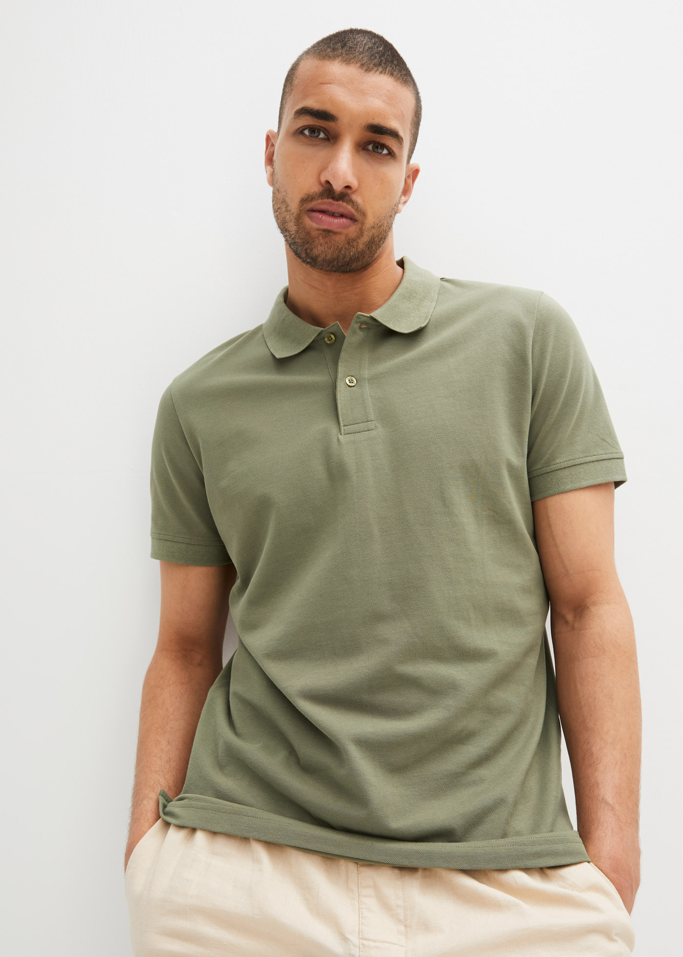 bonprix "Piqué-Poloshirt aus reiner Baumwolle" 1 Regular Fit, Kurzarm, aus hautfreundlicher Baumwolle