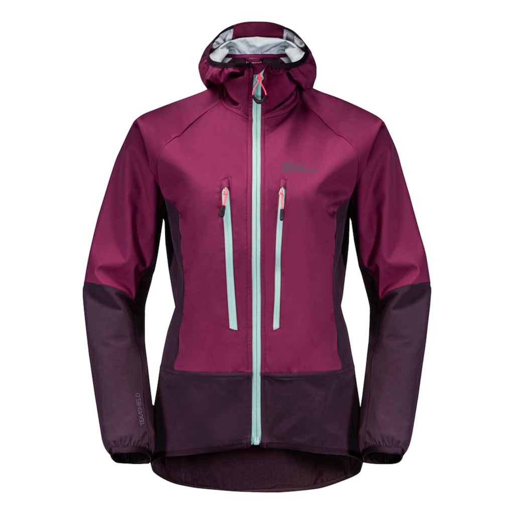 Jack Wolfskin Softshelljacke »ALPSPITZE HOODY W«, mit Kapuze