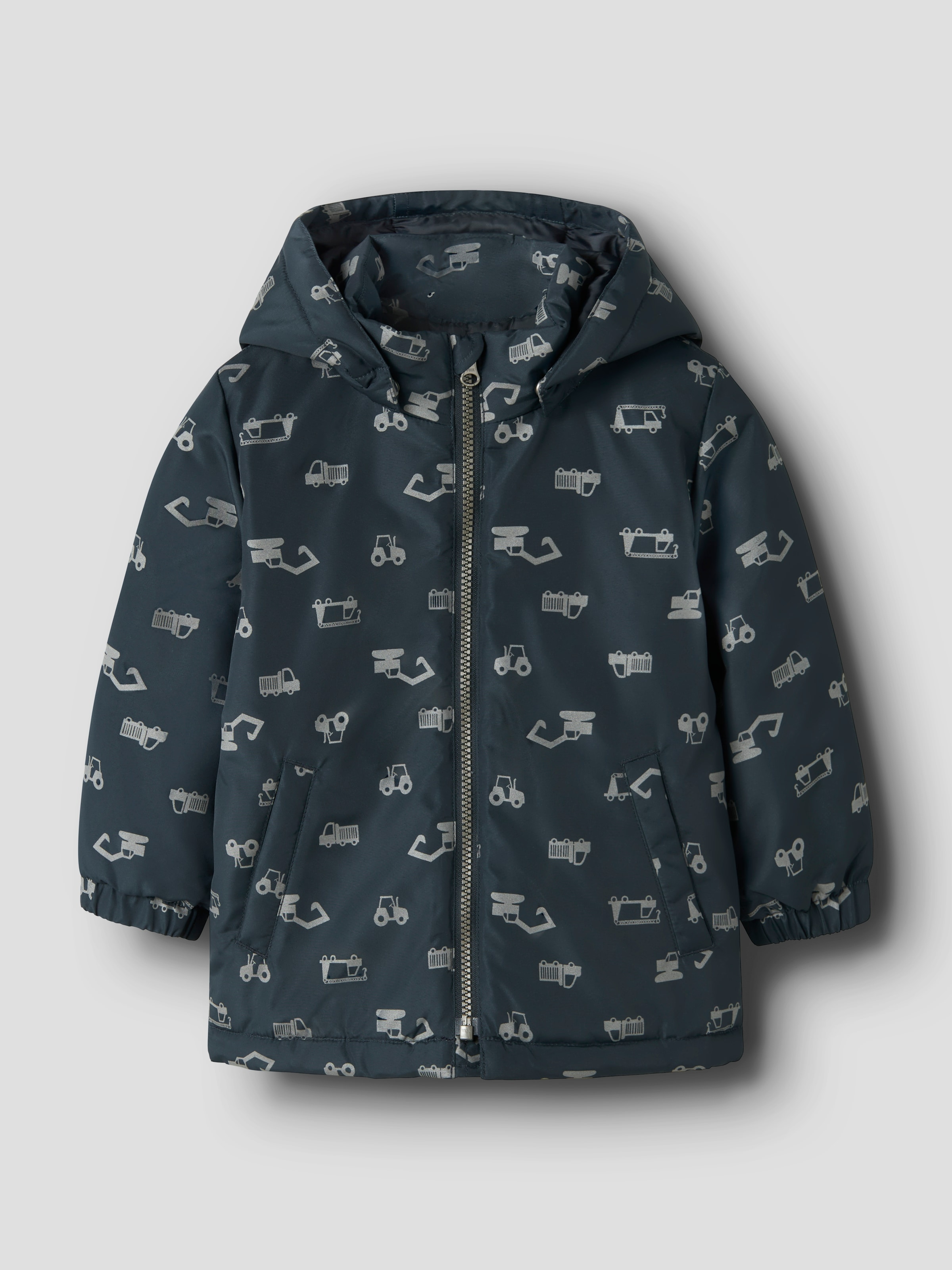 Name It Outdoorjacke »NMMMAX JACKET PA REF AOP NOOS« mit Kapuze Kunstfaser, abnehmbare Kapuze, wasserabweisend
