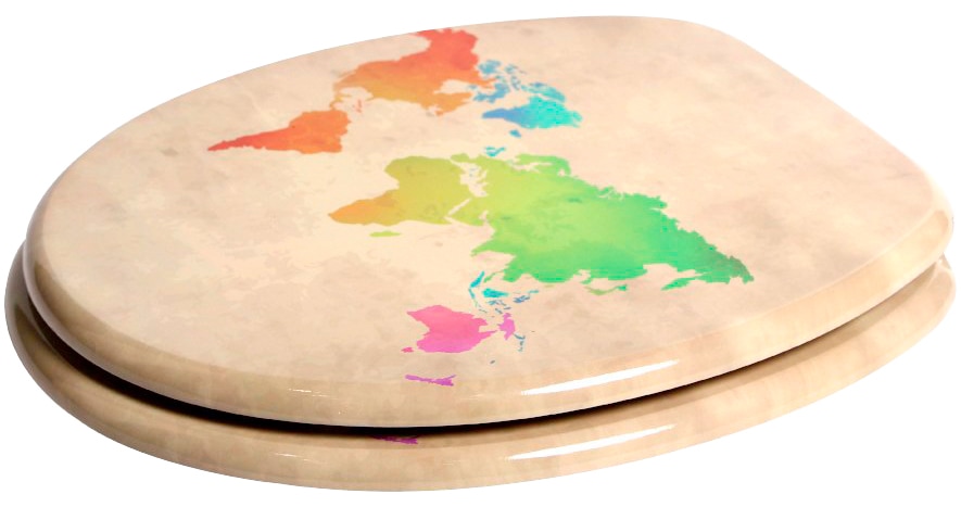 Sanilo WC-Sitz »International Map«, mit Absenkautomatik