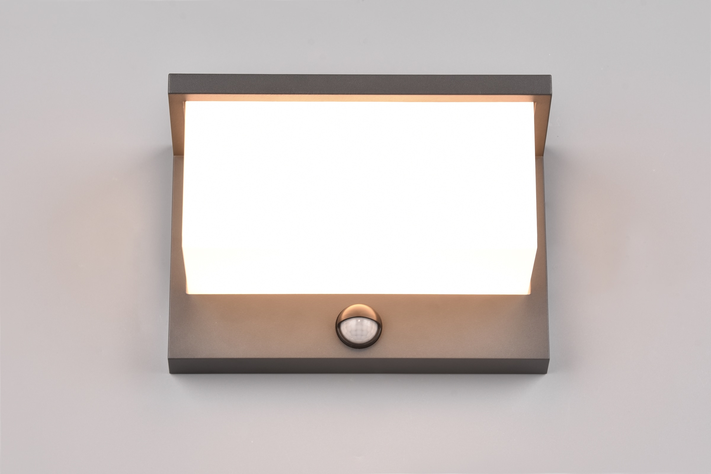 TRIO Leuchten LED Außen-Wandleuchte »NESTOS, Outdoor Wandlampe Hauswand IP54, LED 13W 1300 Lumen 3000 K«, 1 flammig, Leuchtmittel LED-Board | LED fest integriert, LED Wandlampe anthrazit, Garten Terrasse Hauswand, mit Bewegungsmelder