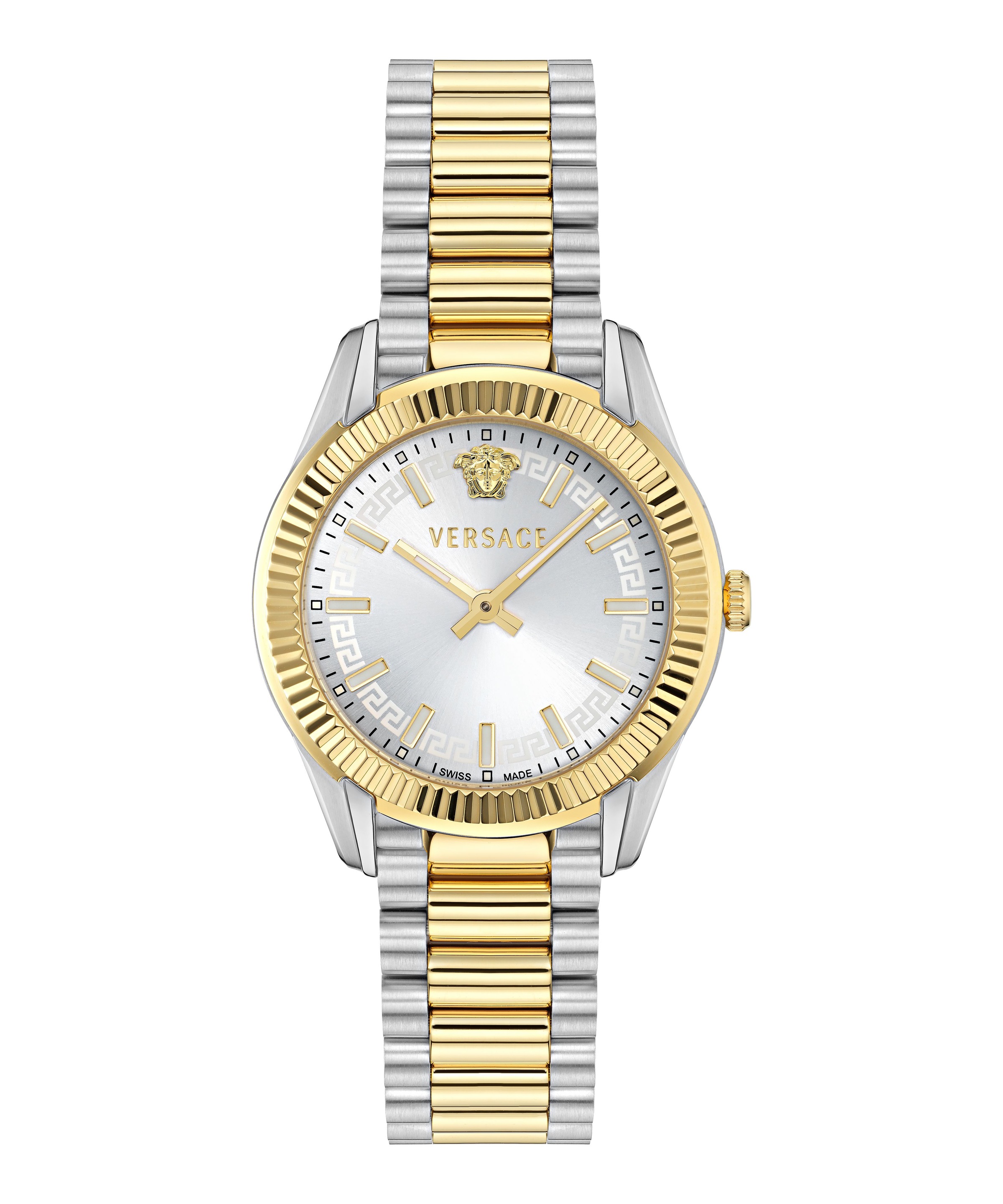 Versace Quarzuhr »APODIS LADY« Armbanduhr, Damenuhr, Swiss Made, Edelstahlarmband, analog