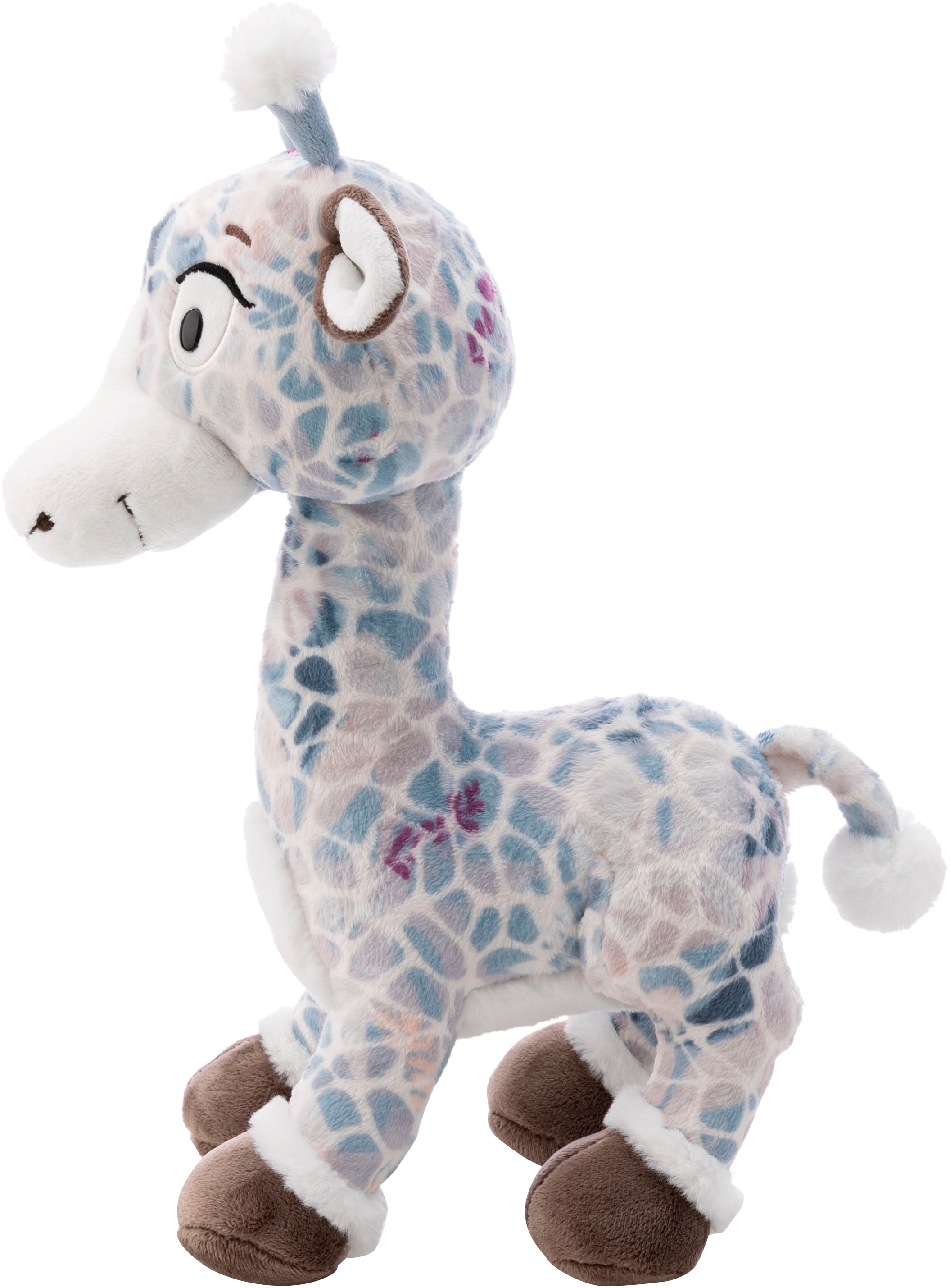 Nici Kuscheltier »Winter, Giraffe Winny Winterfur, 27 cm stehend«, stehend; enthält recyceltes Material (Global Recycled Standard)