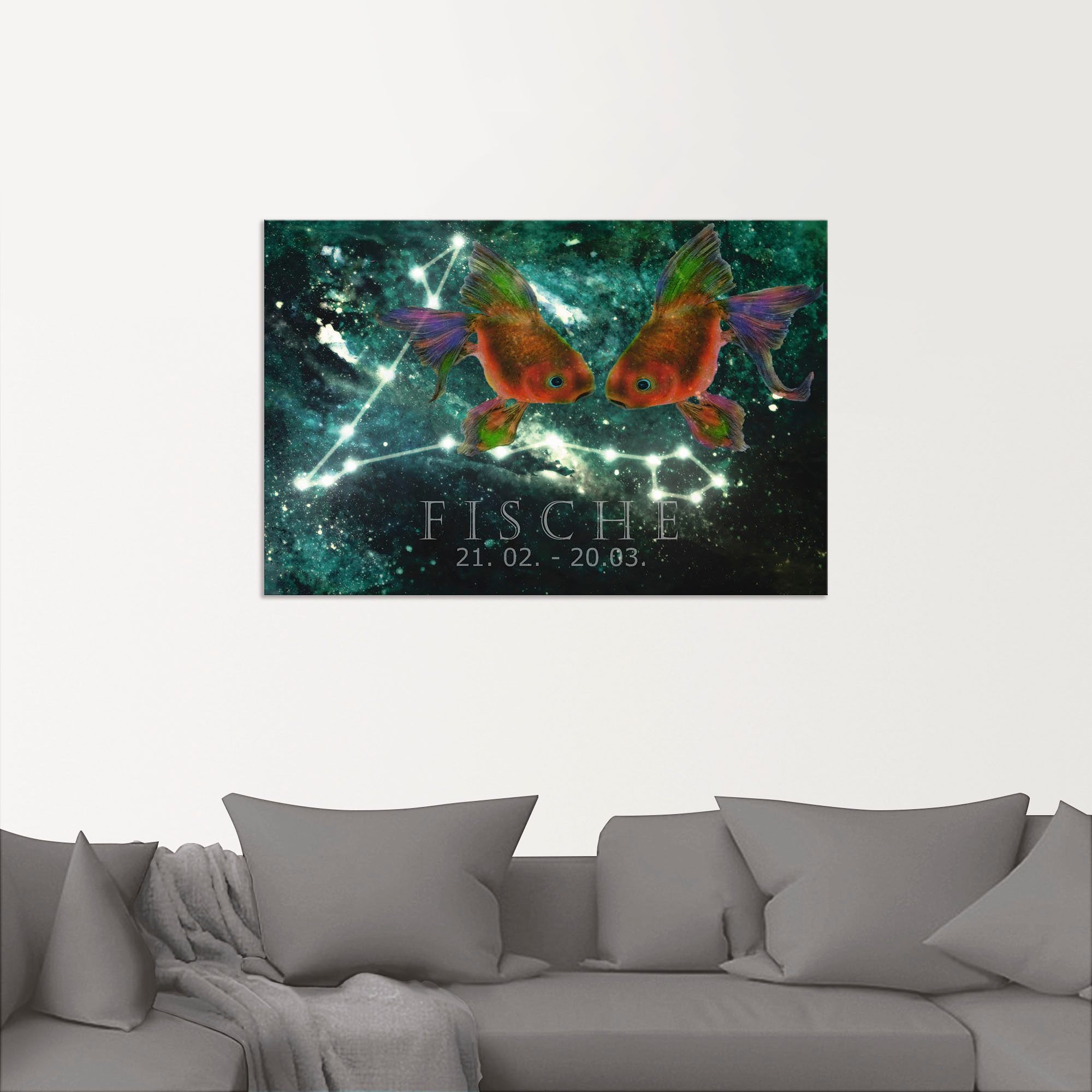 Black Friday Artland Wandbild »Sternzeichen - Fische«, Bilder von  Sternzeichen, (1 St.), als Alubild, Leinwandbild, Wandaufkleber oder Poster  in versch. Größen | BAUR | Poster