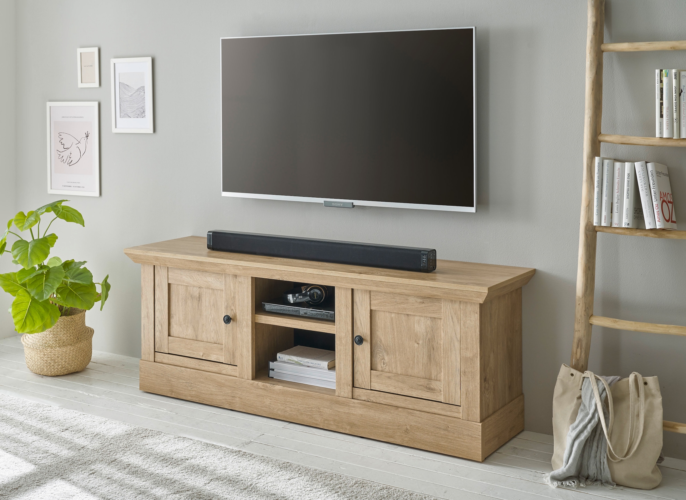Home affaire Lowboard "Cornwall, Unterschrank im Landhausstil, Kommode, Eic günstig online kaufen