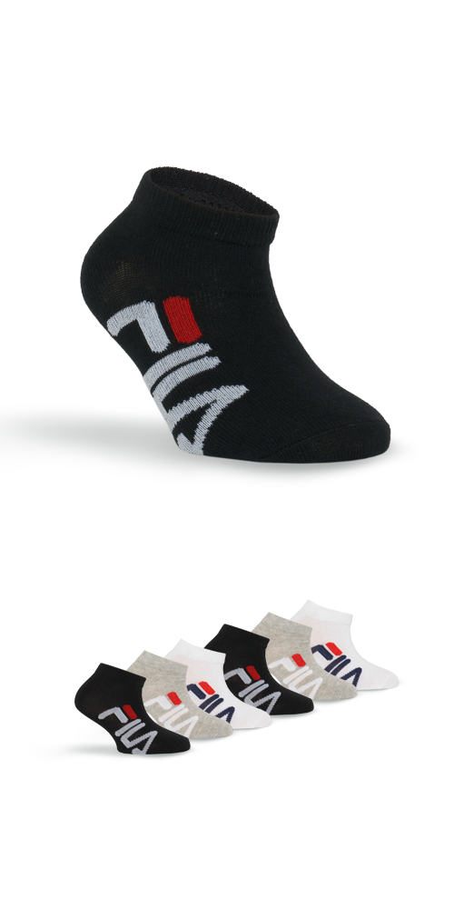 Fila Sneakersocken "JUNIOR UNISEX INVISIBLE SOCKS" 6 Paar tlg. mit Logoschriftzug seitlich