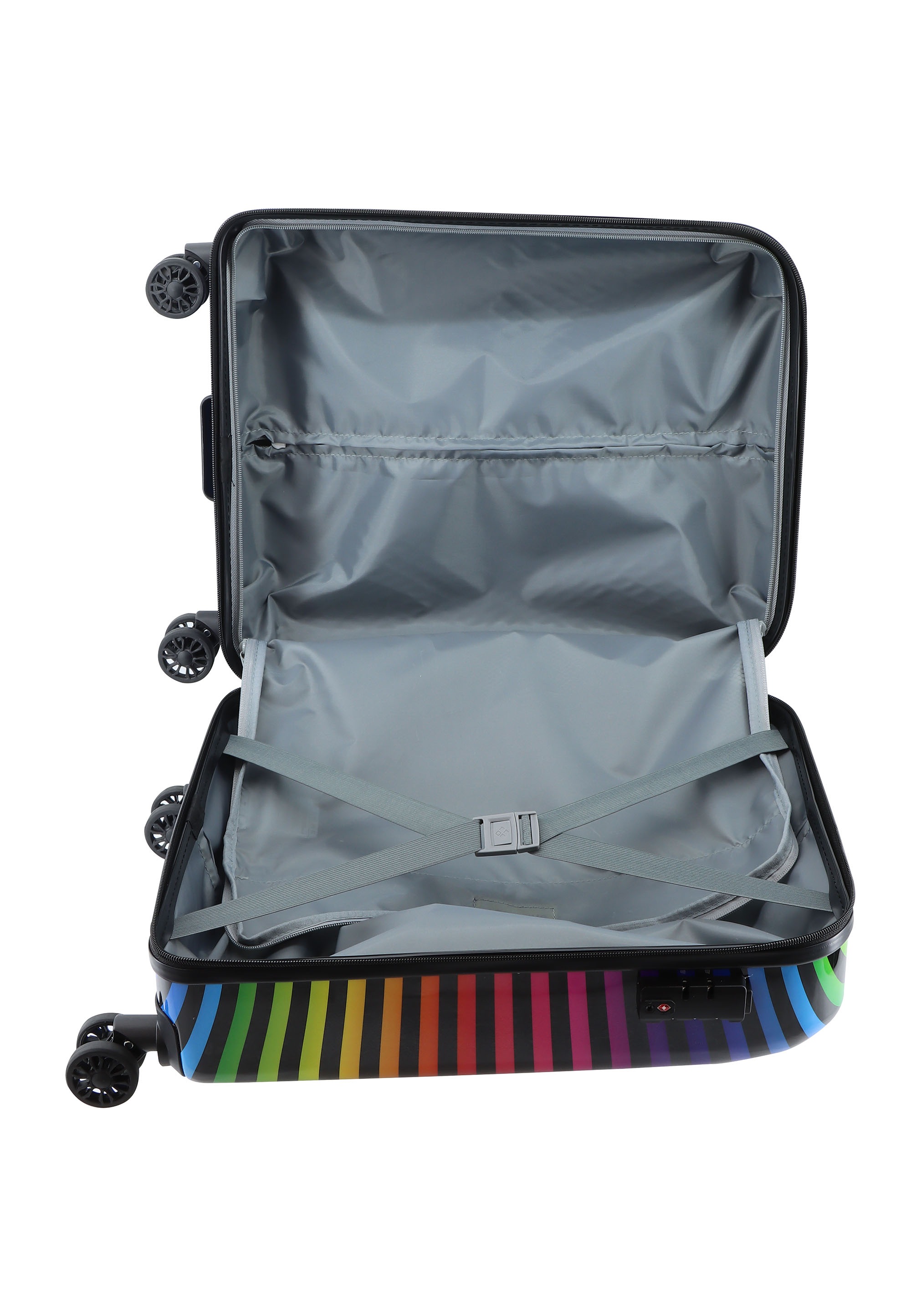 Saxoline® Koffer »Color Strip«, aus Polycarbonat-Material
