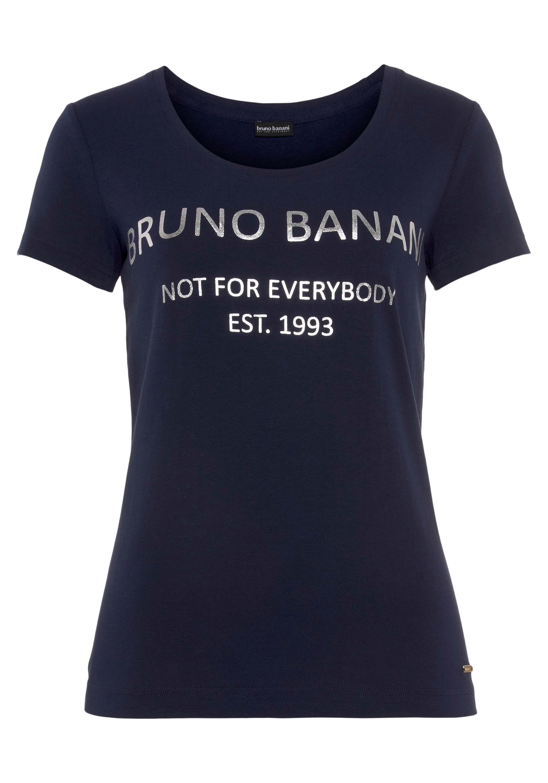 Bruno Banani T-Shirt, bestellen | BAUR KOLLEKTION online mit NEUE goldfarbenem Logodruck
