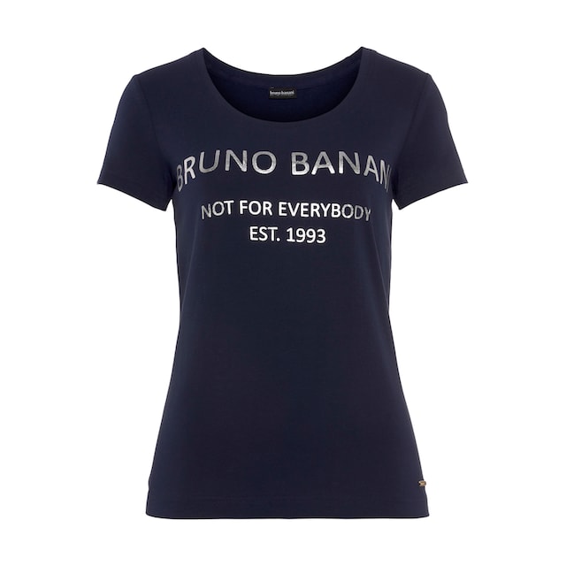 Bruno Banani T-Shirt, mit goldfarbenem Logodruck NEUE KOLLEKTION online  bestellen | BAUR