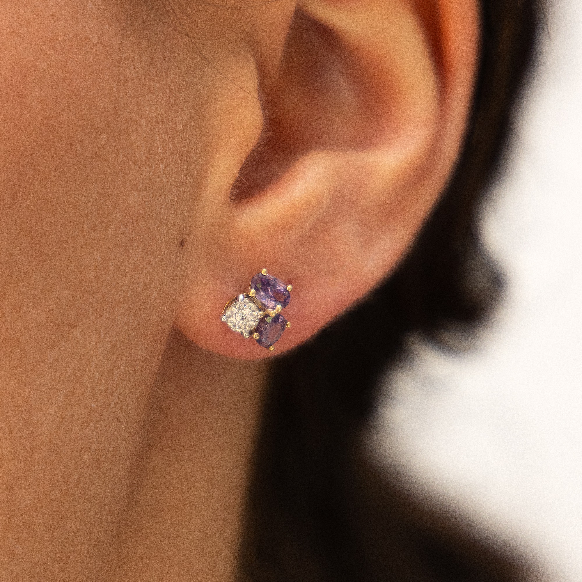 Fascination by Ellen K. Paar Ohrstecker »Gold 375 Amethyst + Zirkonia«