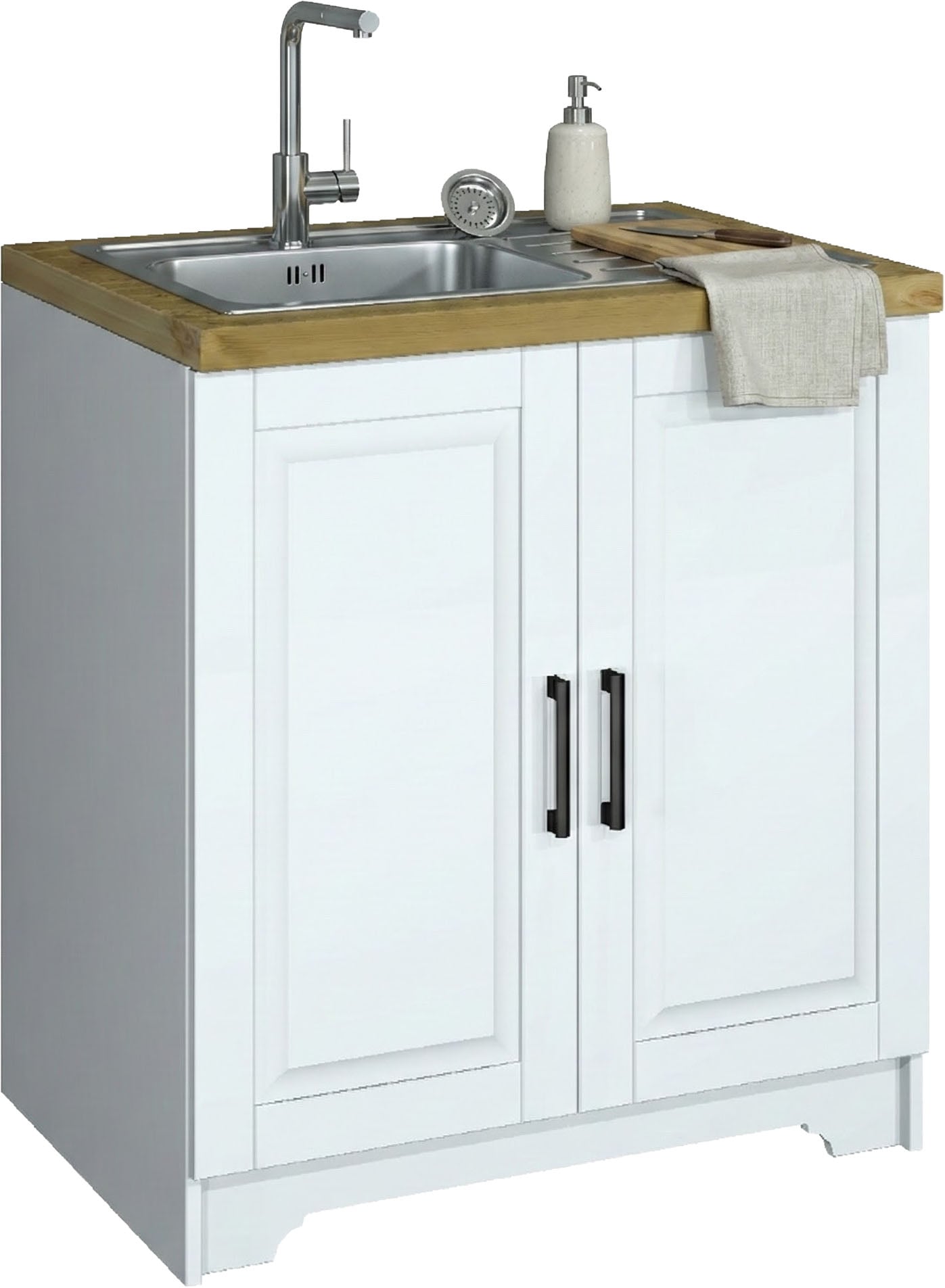 Home affaire Unterschrank »Meliss« aus massiver Kiefer, Breite 80 cm, Soft-Close-Funktion