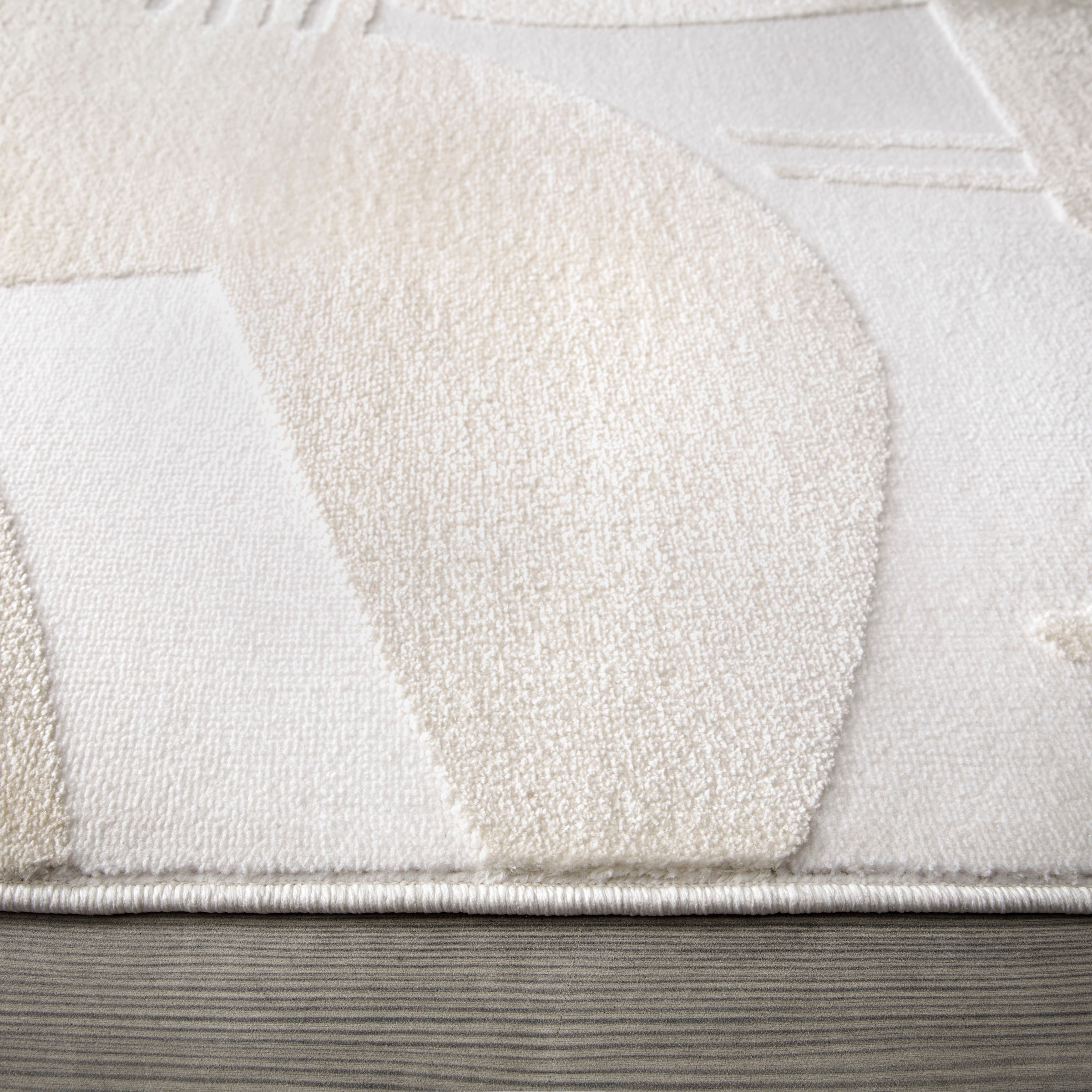 Paco Home Teppich »Luzern 655«, rechteckig, 13 mm Höhe, Kurzflor, Uni Farben, Hoch-Tief-Struktur, Scandi Design