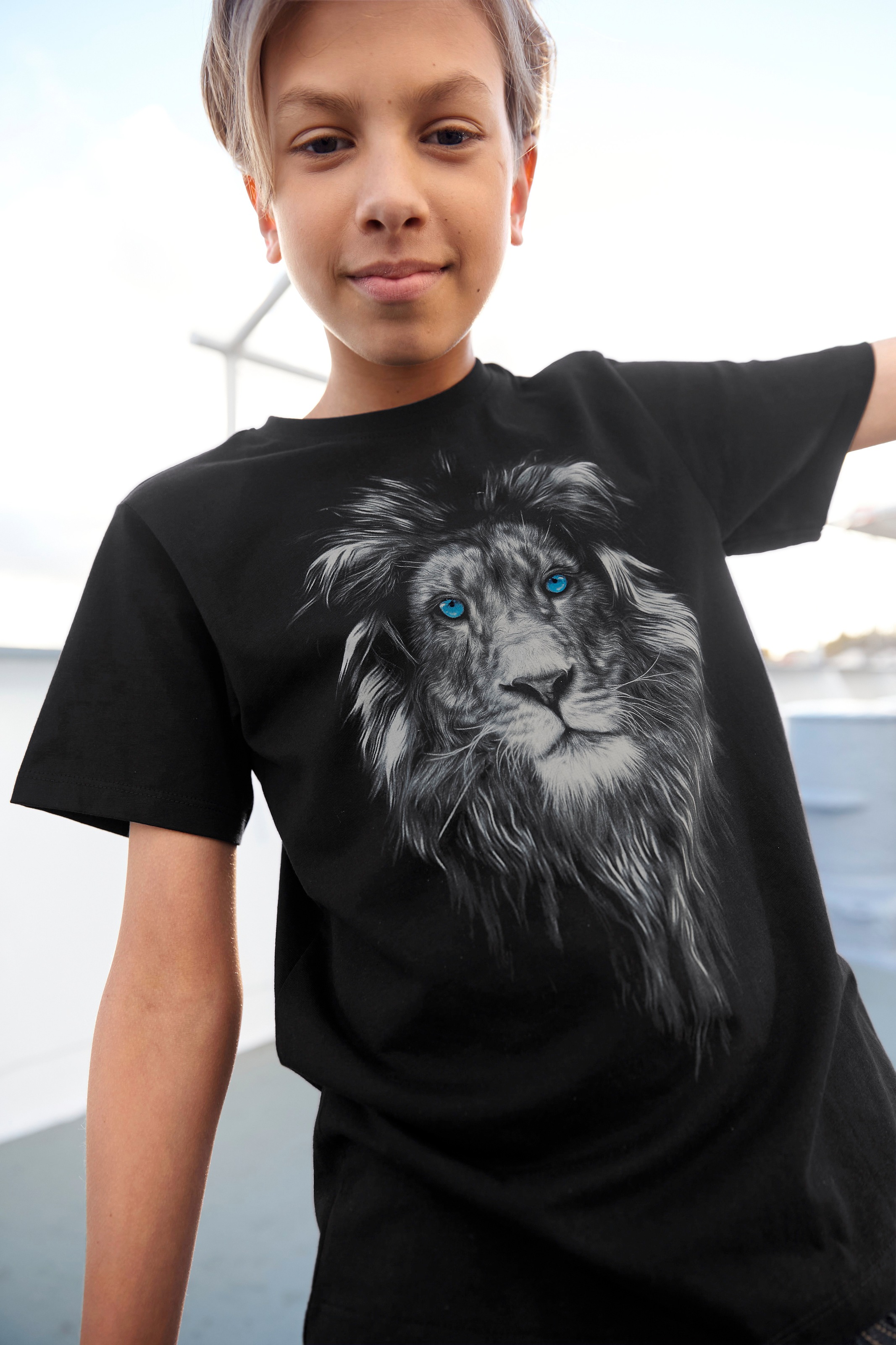 KIDSWORLD T-Shirt »LION WITH BLUE EYES«