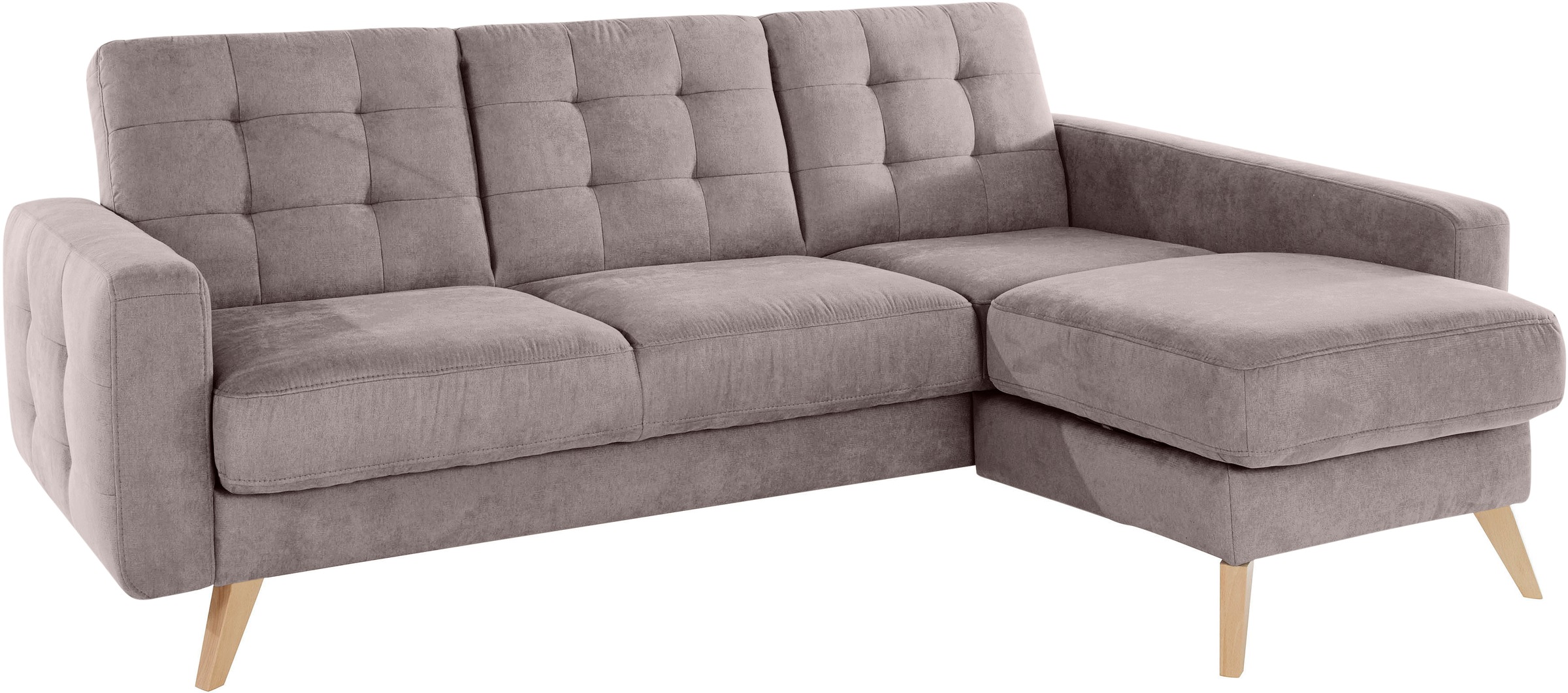 exxpo - sofa fashion Ecksofa »Nappa, kompakt und komfortabel, bequem, zeitloses Design, L-Form«, tolle Detailverarbeitung, inkl. Bettfunktion und Bettkasten