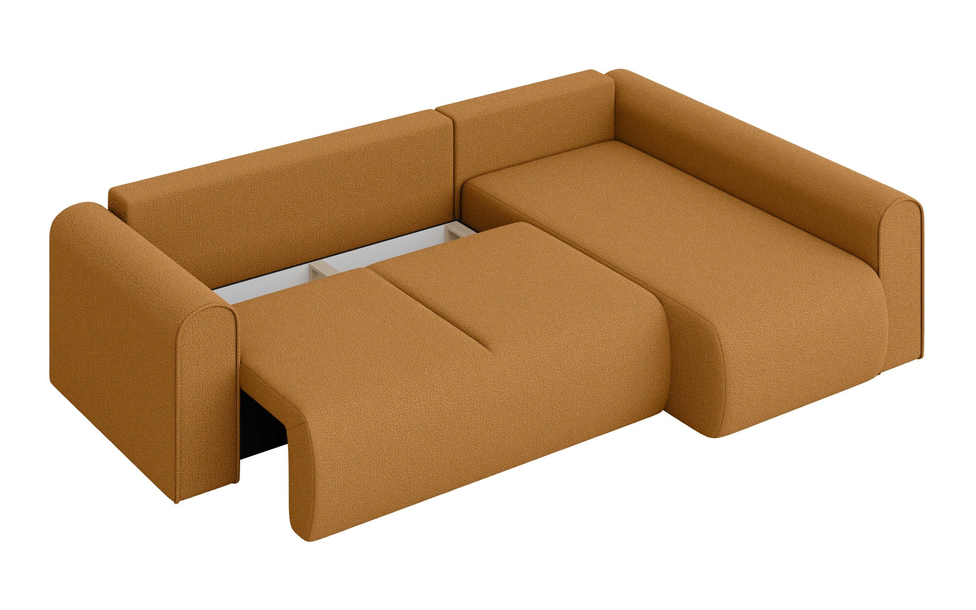 INOSIGN Ecksofa »Zacharia wahlweise Schlafsofa mit Bettkasten, B/T/H 250/166/86 cm«, L-Form mit Wellenunterfederung, Ottomane rechts oder links bestellbar