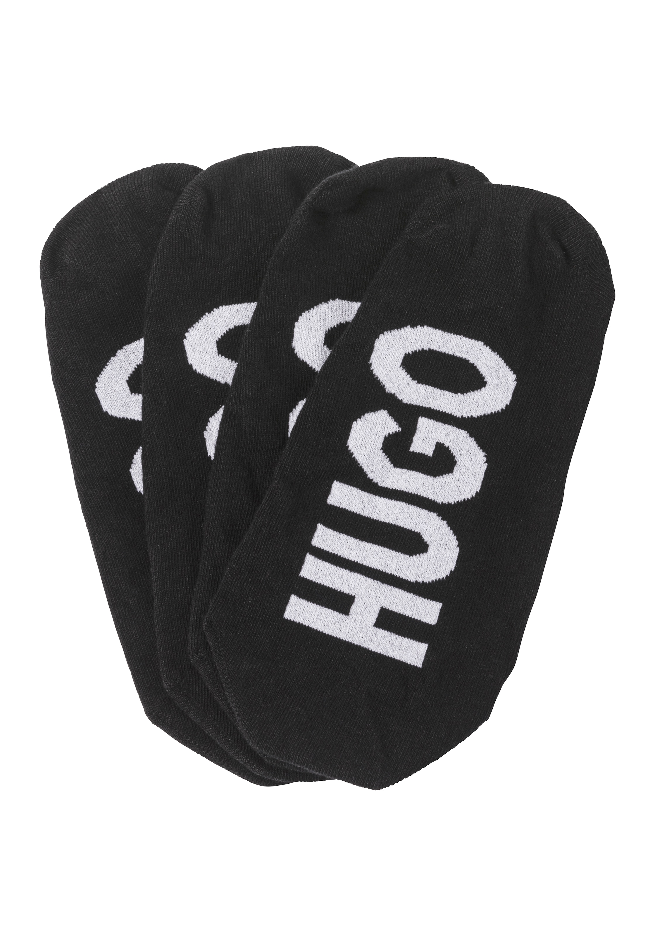 HUGO Underwear Sneakersocken "2P INVISIBLE W", (Packung, 2 Paar, 2er), mit Hugo Logoschriftzug unter der Sohle