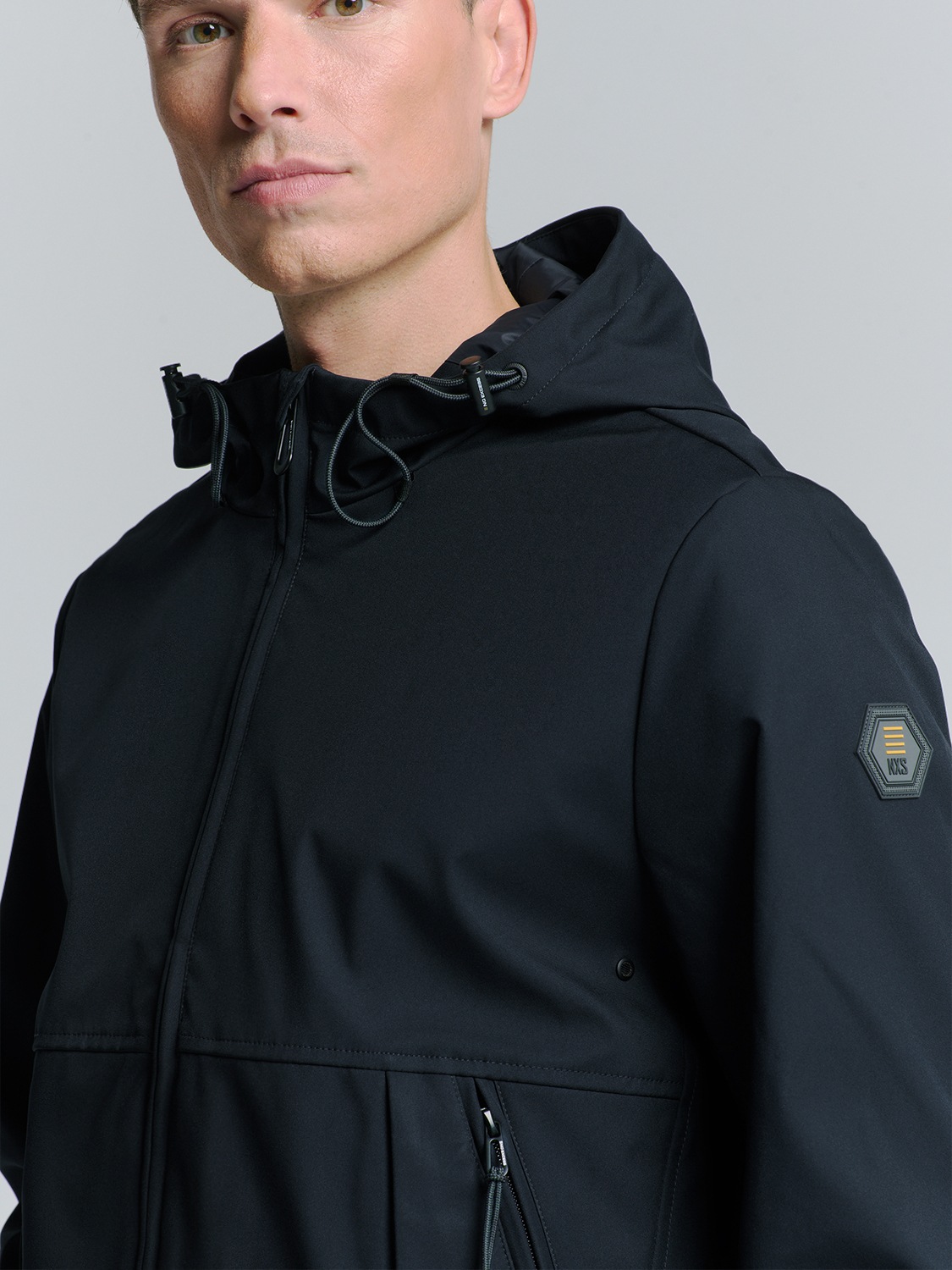 NO EXCESS Kurzjacke »No Excess Jacke mit Kapuze Jacket Mid Long Hooded«