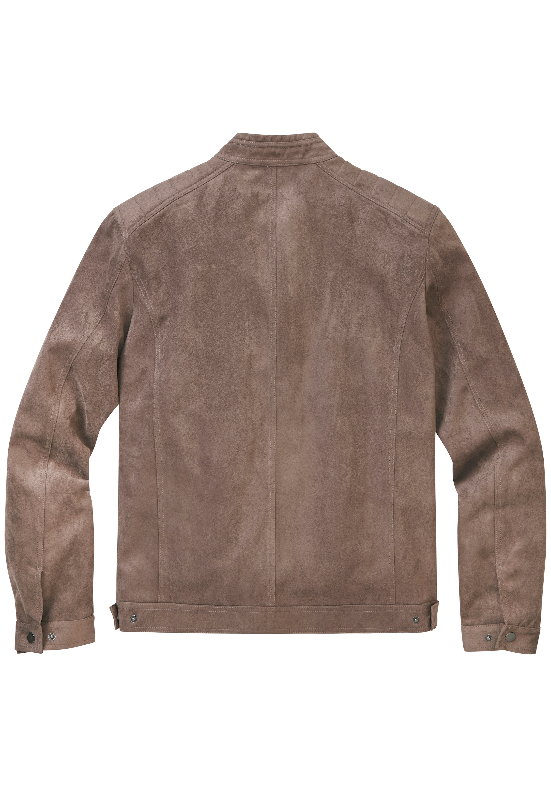 John Devin Bikerjacke », Überjangjacke in Veloursleder-Optik bis Größe 5XL« Schultern mit typischer Absteppung