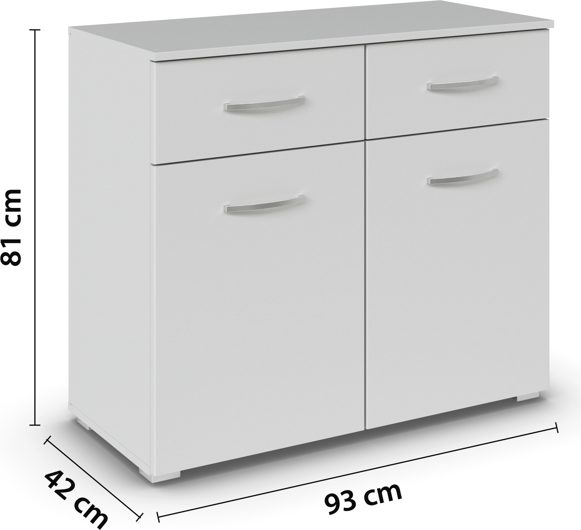 rauch Kombikommode »Pure by Aditio«, im minimalistischem Design, 2 Schubladen mit Softclose-Funktion