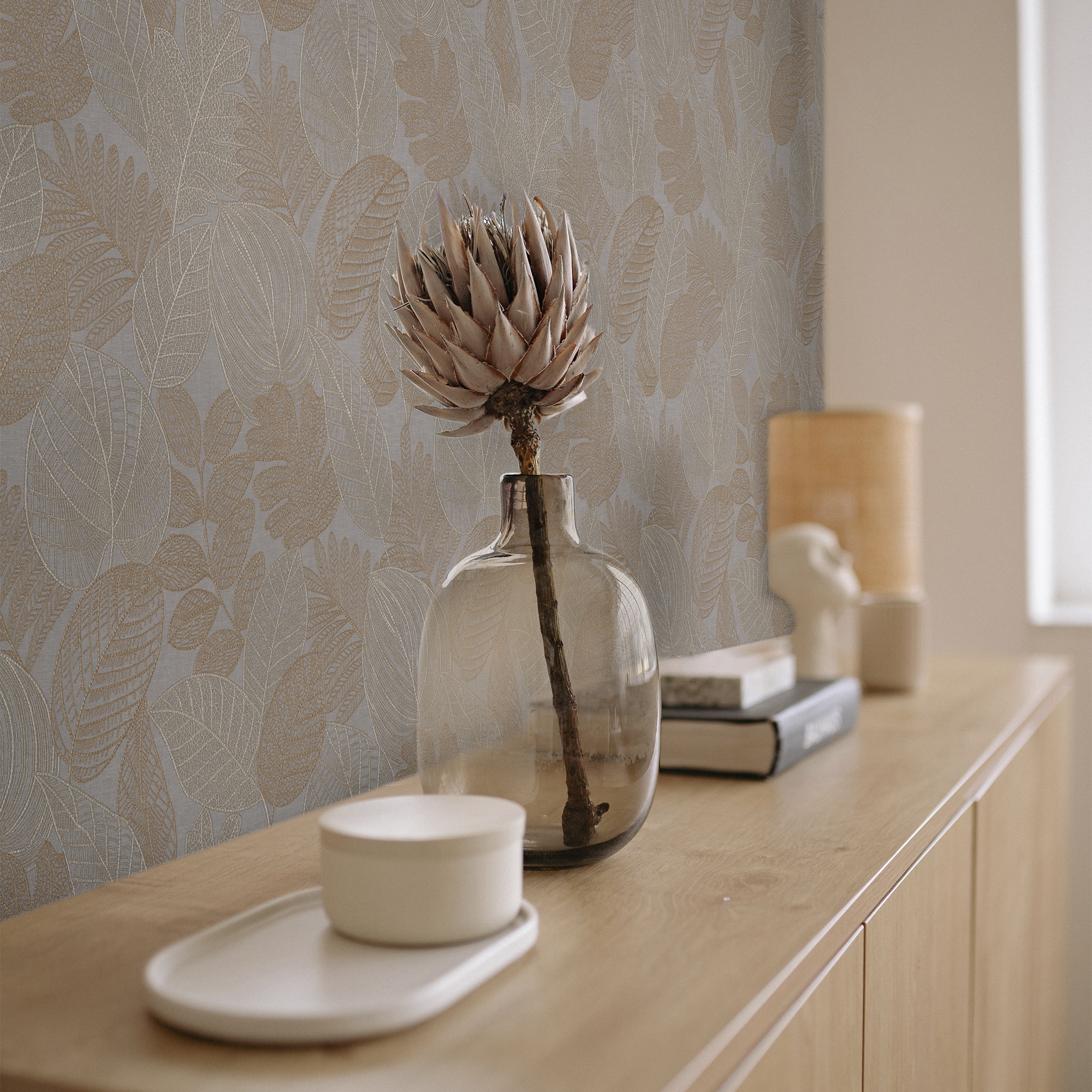 Sublime Vliestapete "LEAF NATUREL" botanisch geprägt Design Tapeten