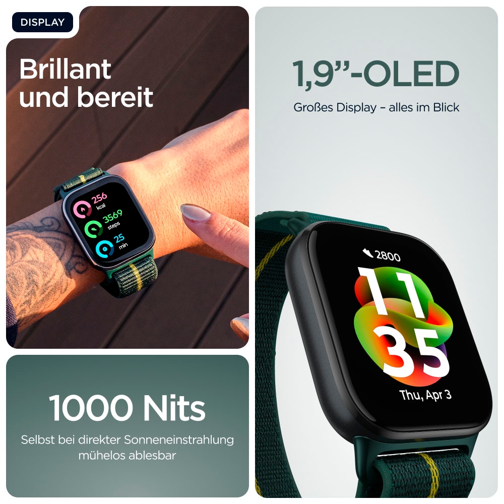 Motorola Smartwatch »moto Watch FIT«, (/ 1,9 Zoll), RTOS, 0,25 GB,)