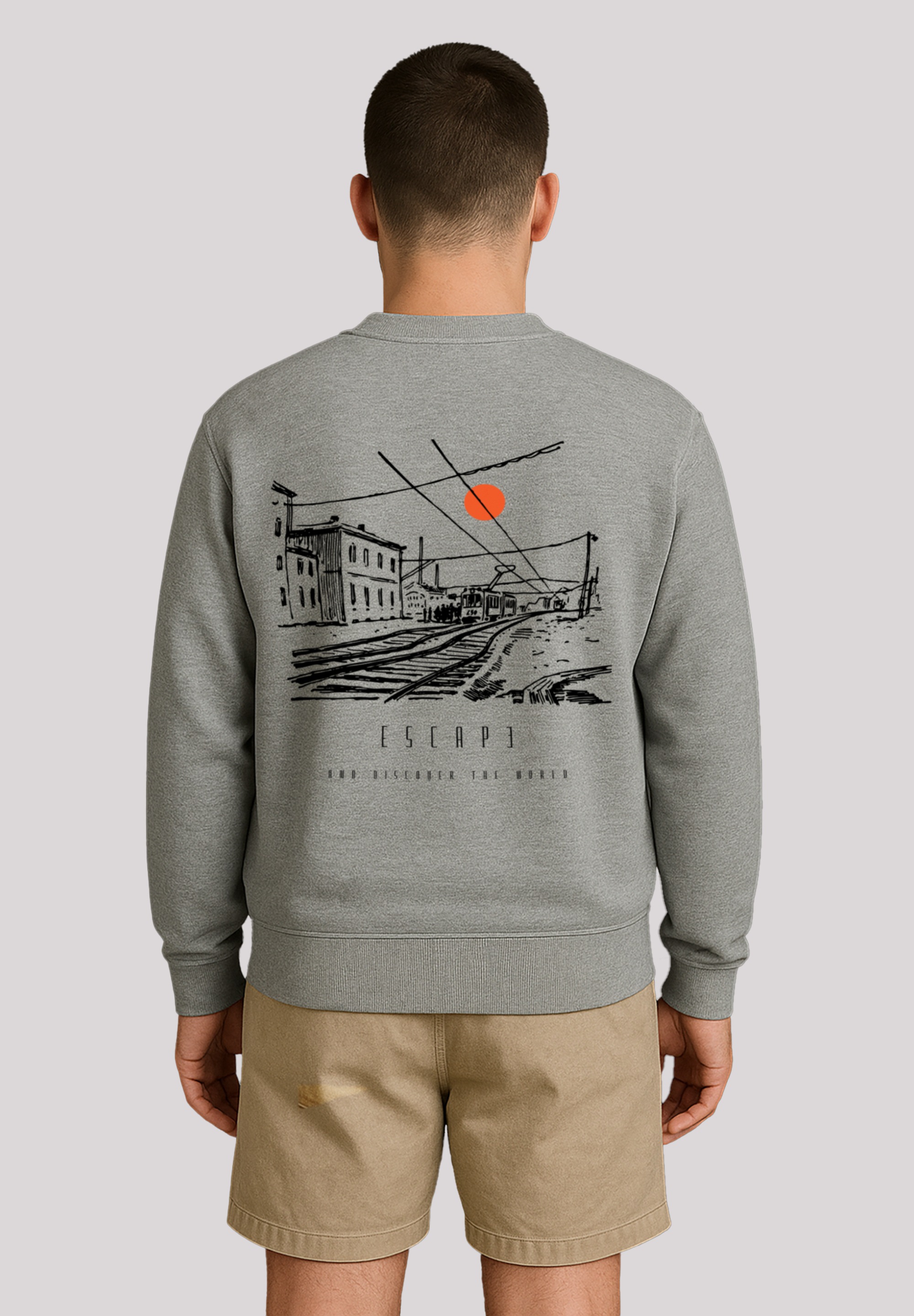 F4NT4STIC Sweatshirt "Escape Discover the World Town Train Station" Premium günstig online kaufen