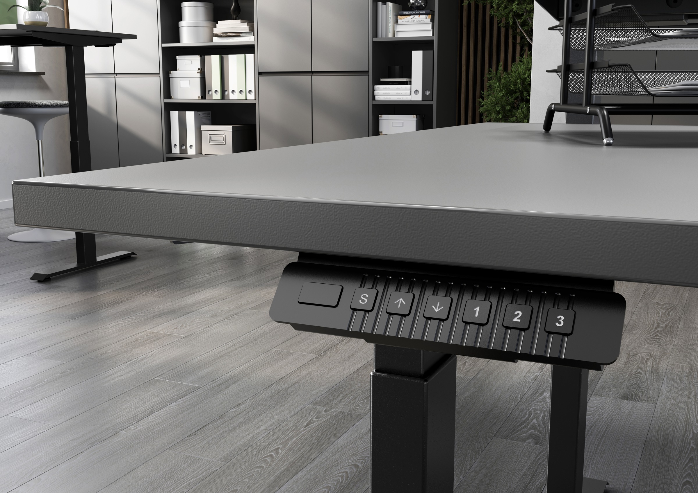 Germania Lemont Desk Graphite/Black 160cm 3