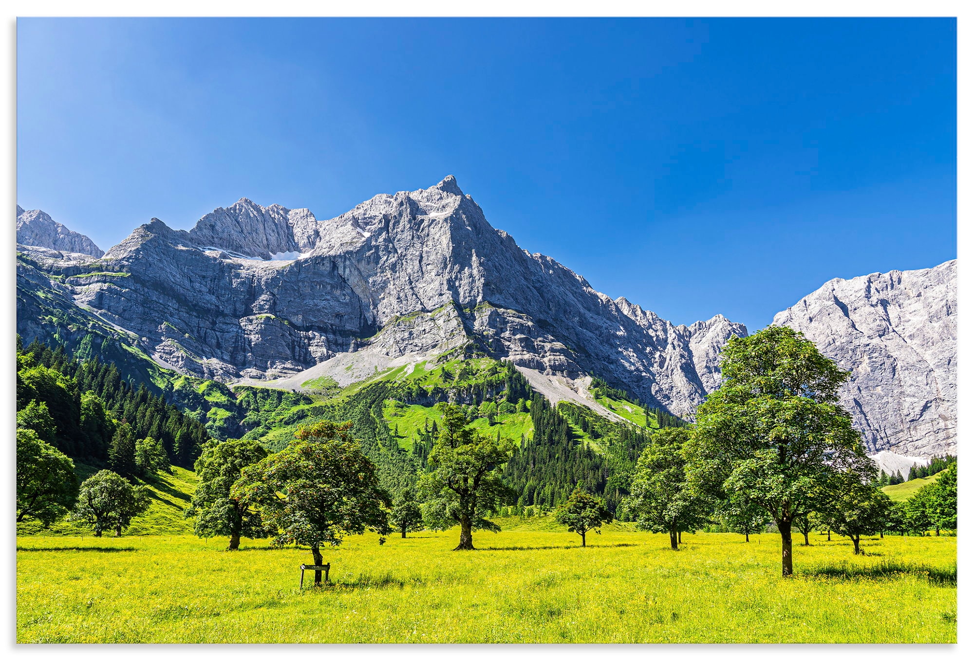 Artland Wandbild "Große Ahornboden im Rißtal in Österreich" 1 Stk. tlg. als Alubild, Leinwandbild, Poster, Wandaufkleber in verschied. Größen