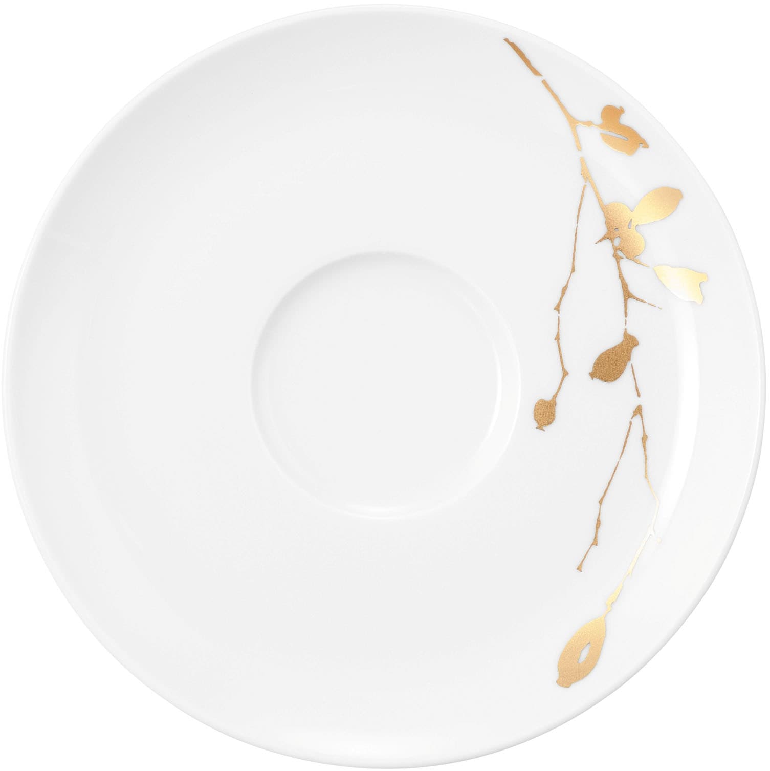 Seltmann Weiden Untertasse "Liberty - Golden Rose Hip" Kombi-Untertasse groß 16,5 cm