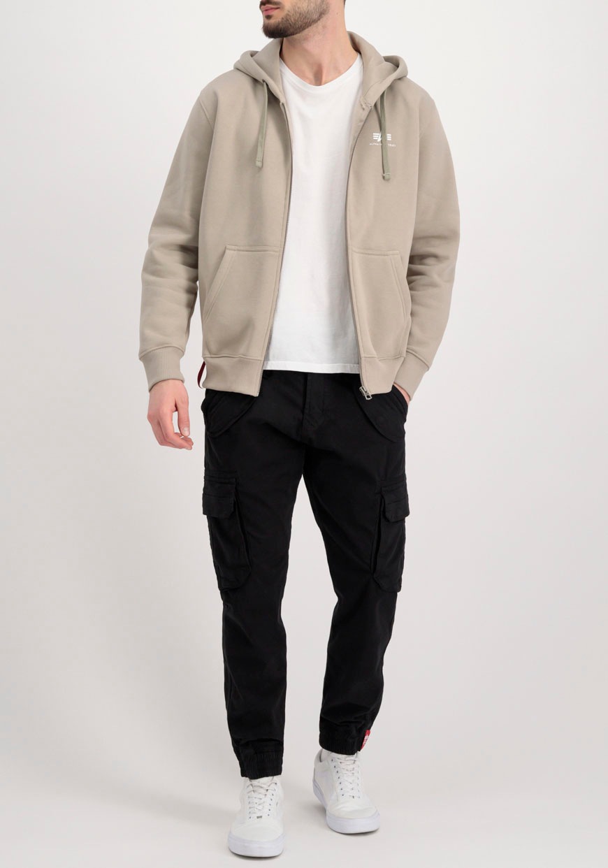Alpha Industries Kapuzensweatjacke "Basic Zip Hoody SL" Baumwollmischung, r günstig online kaufen