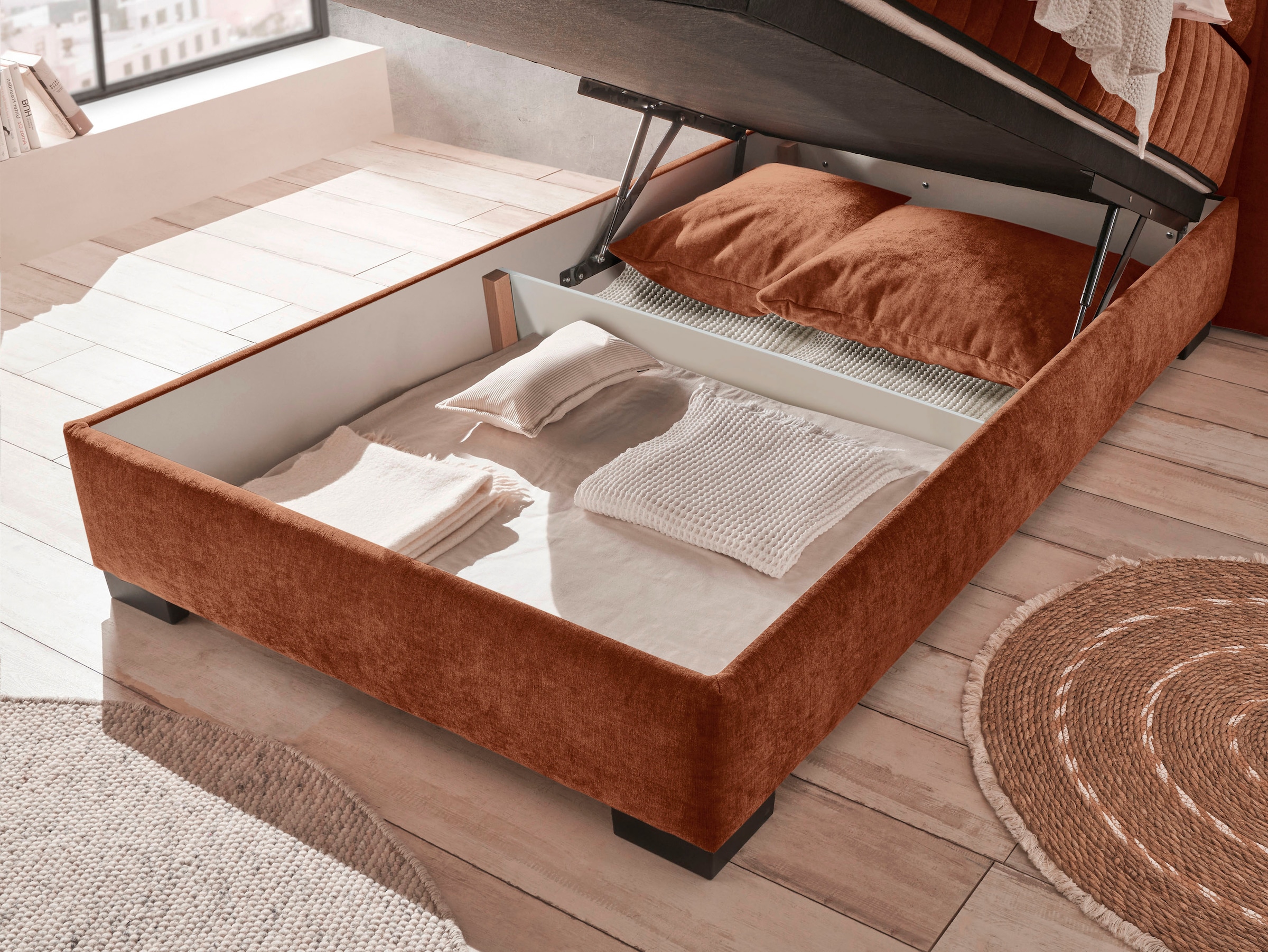 ED EXCITING DESIGN Boxbett »Nagol« mit Bettkasten, mit Wendematratze, erhältlich in verschiedenen Breiten