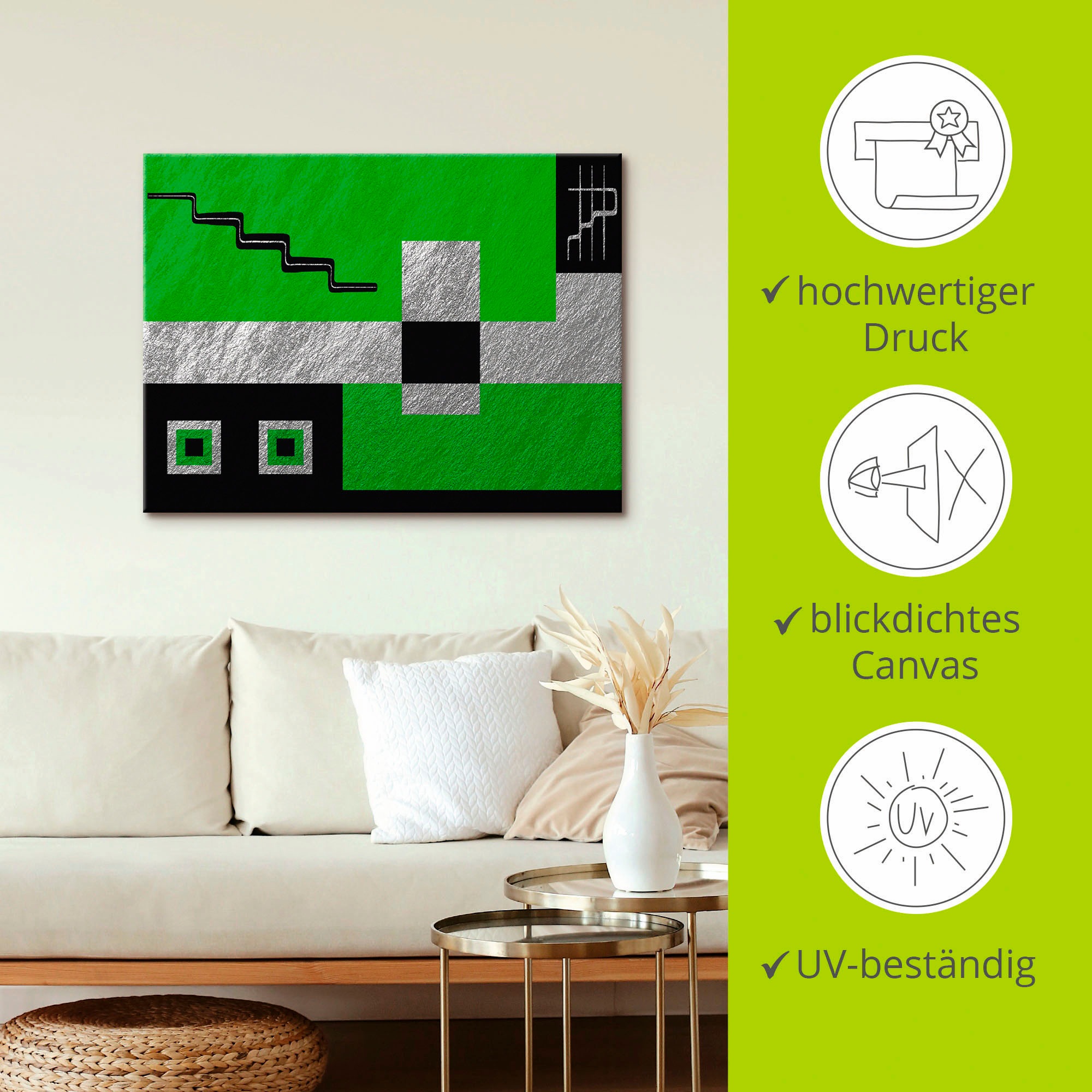 Artland Leinwandbild »Modern I«, Muster, (1 St.), auf Keilrahmen gespannt