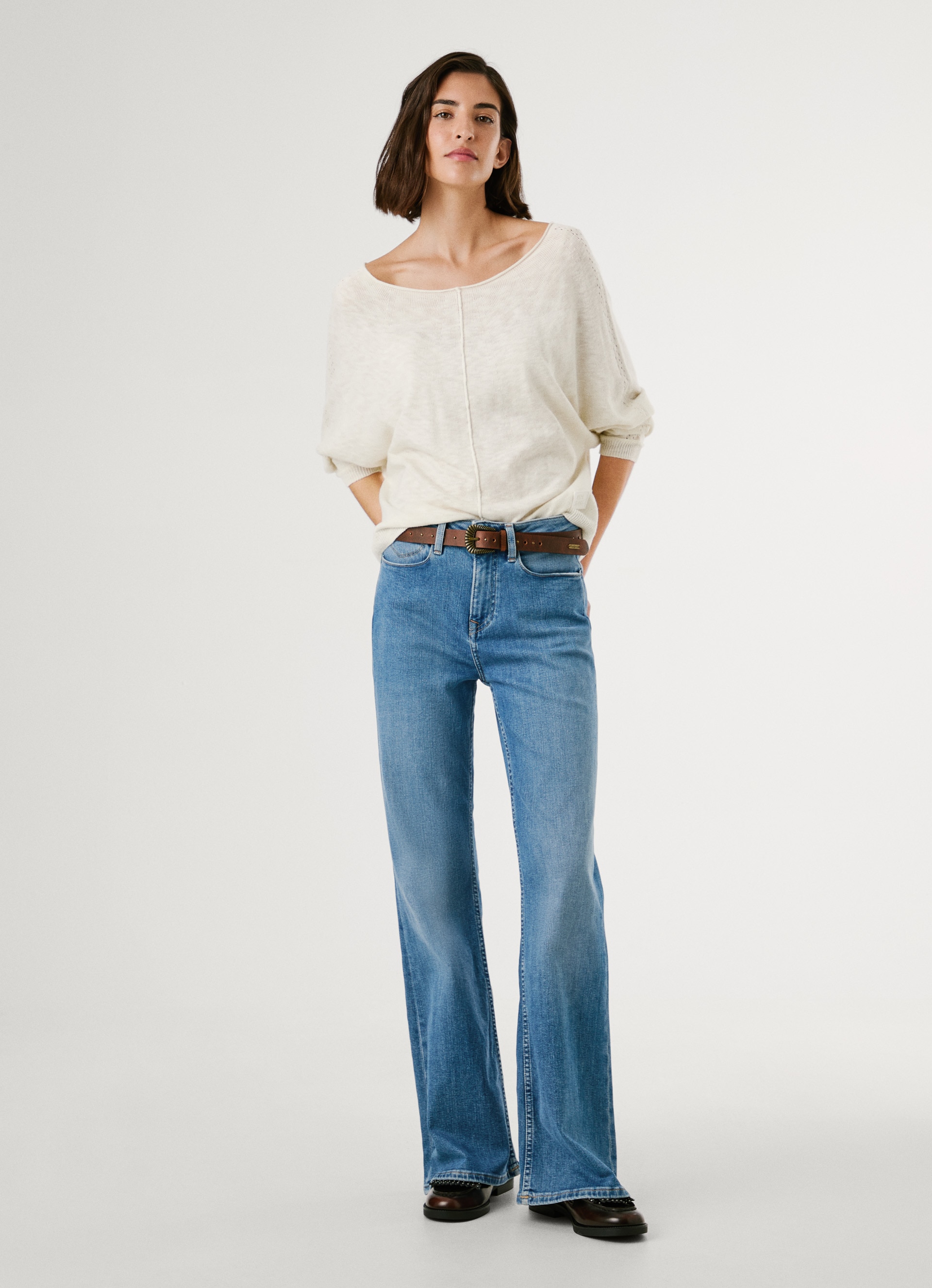 Pepe Jeans Strickpullover »CANDELA«, mit Ajourstrickmuster