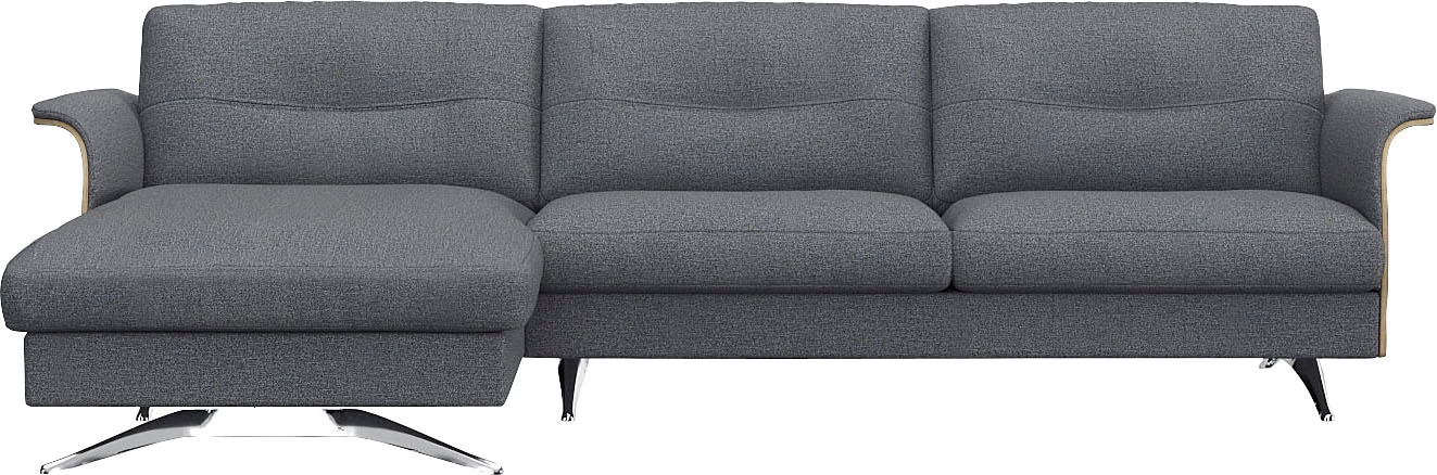 FLEXLUX Ecksofa "Glow, super bequem durch hochwertigem Sitzaufbau mit Feder günstig online kaufen