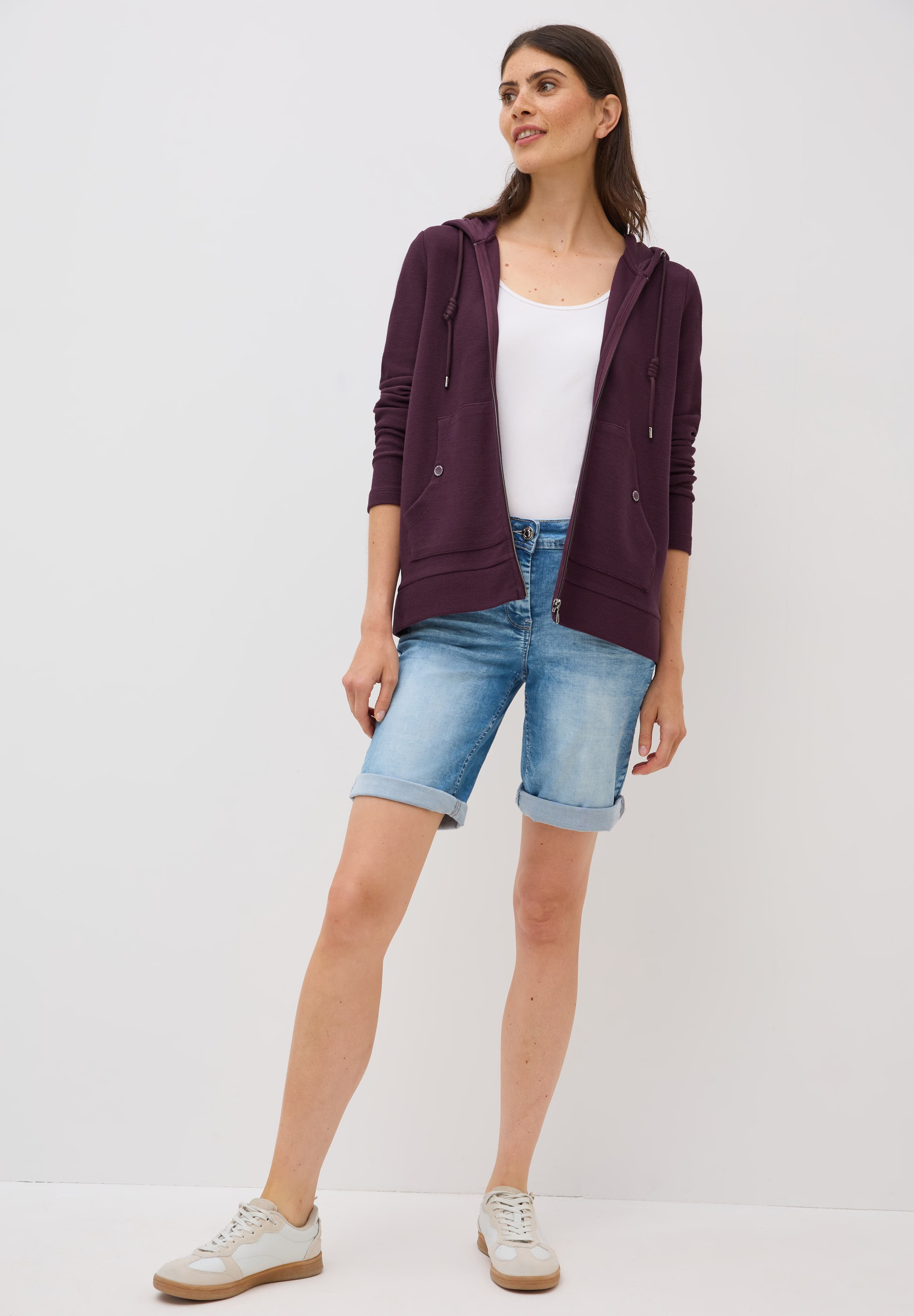 Cecil Sweatjacke, mit Kängurutasche