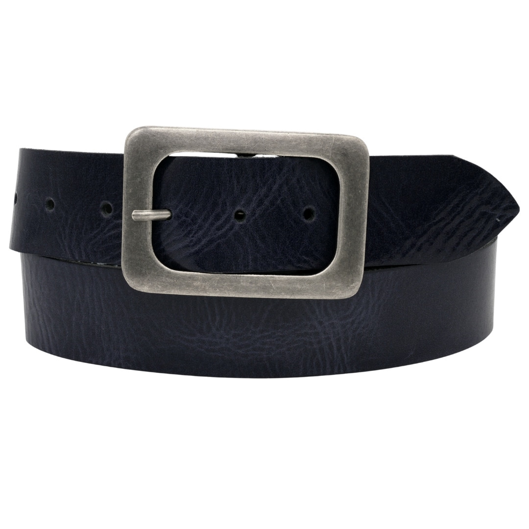 Ledergürtel ANNAMATONI "AnnaMatoni Ledergürtel Blu Ledergürtel Blu", Damen, Gr. TW90 - 105cm Gesamtlänge, blau (marine 490), 100% Leder, Gürtel Ledergürtel