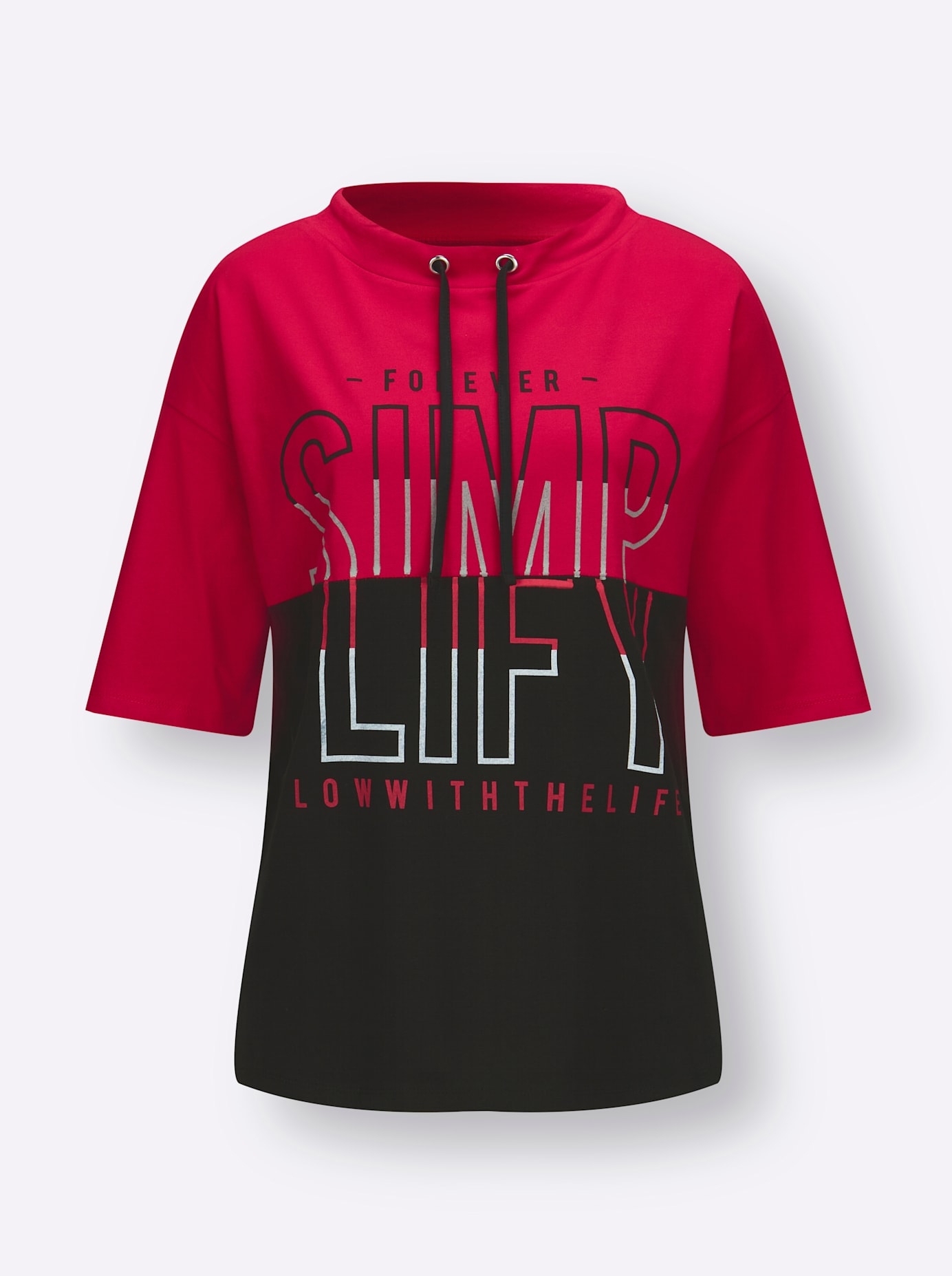 Inspirationen Stehkragenshirt »Druck-Shirt«, (1 tlg.)