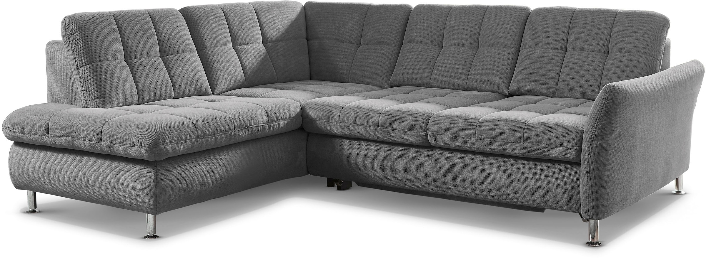 Die PlanBar Ecksofa "MP-IN20016 L-Form mit Kaltschaum-Polsterung" optional Kopfstützen & Schlaffunktion, mit Kaltschaum-Polsterung
