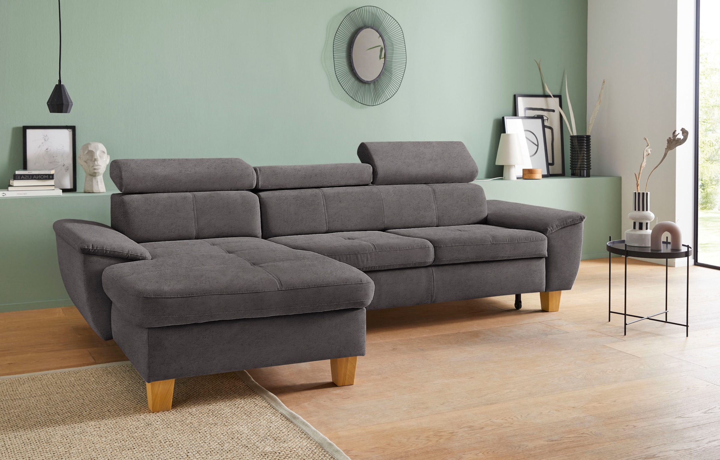 exxpo - sofa fashion Ecksofa "Enya, aufwendige Detailverarbeitung, hoher Si günstig online kaufen